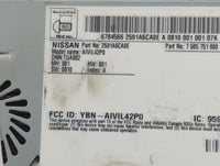 2019 Nissan Altima Radio AM FM Cd Player Receiver Replacement P/N:2591A6CA0E 7505751000, AIVIL42P0, YBN-AIVIL42P0 Fits OEM U