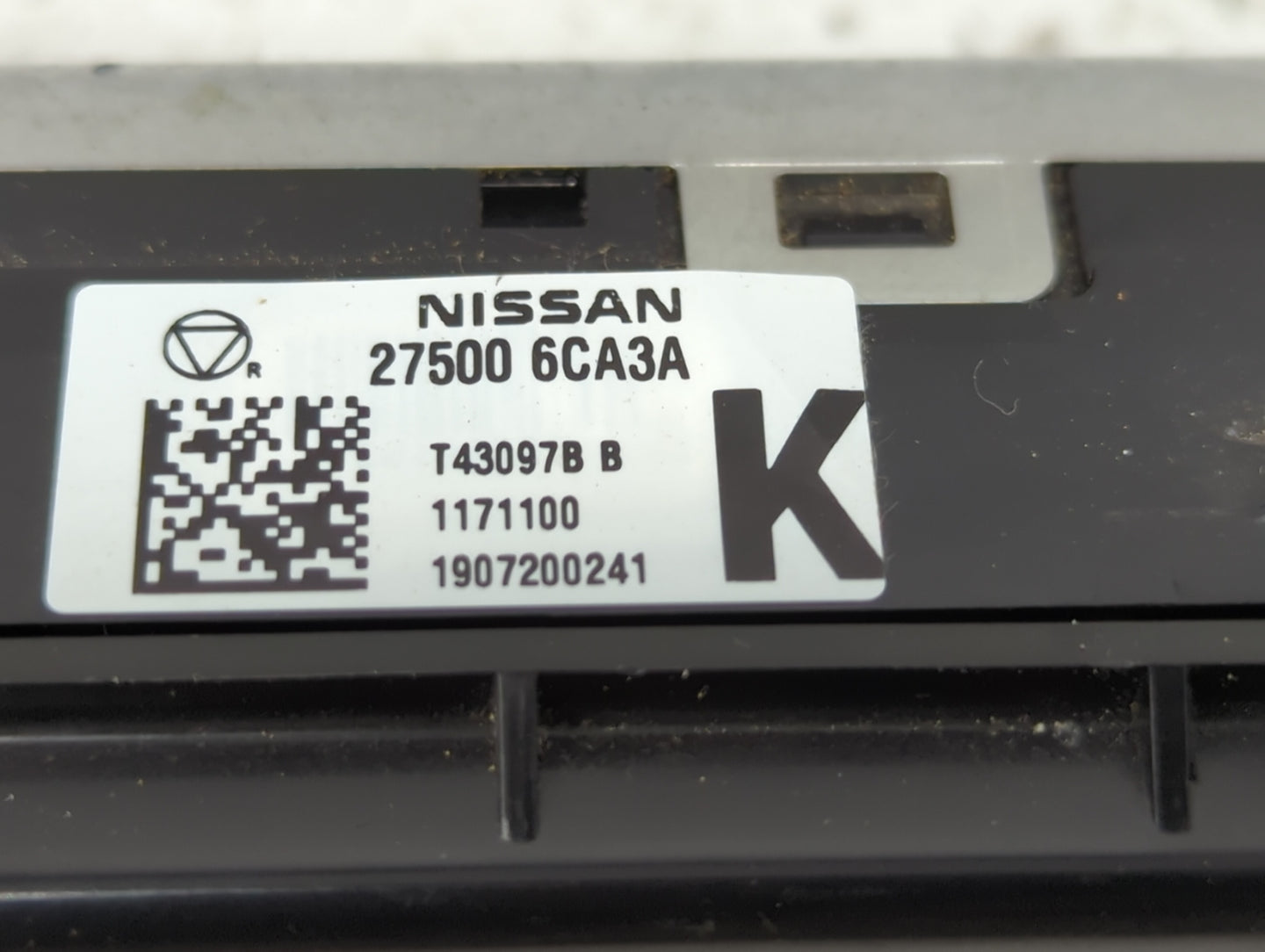 2019-2022 Nissan Altima Climate Control Module Temperature AC/Heater Replacement P/N:27500 6CA3A Fits Fits 2019 2020 2021 20
