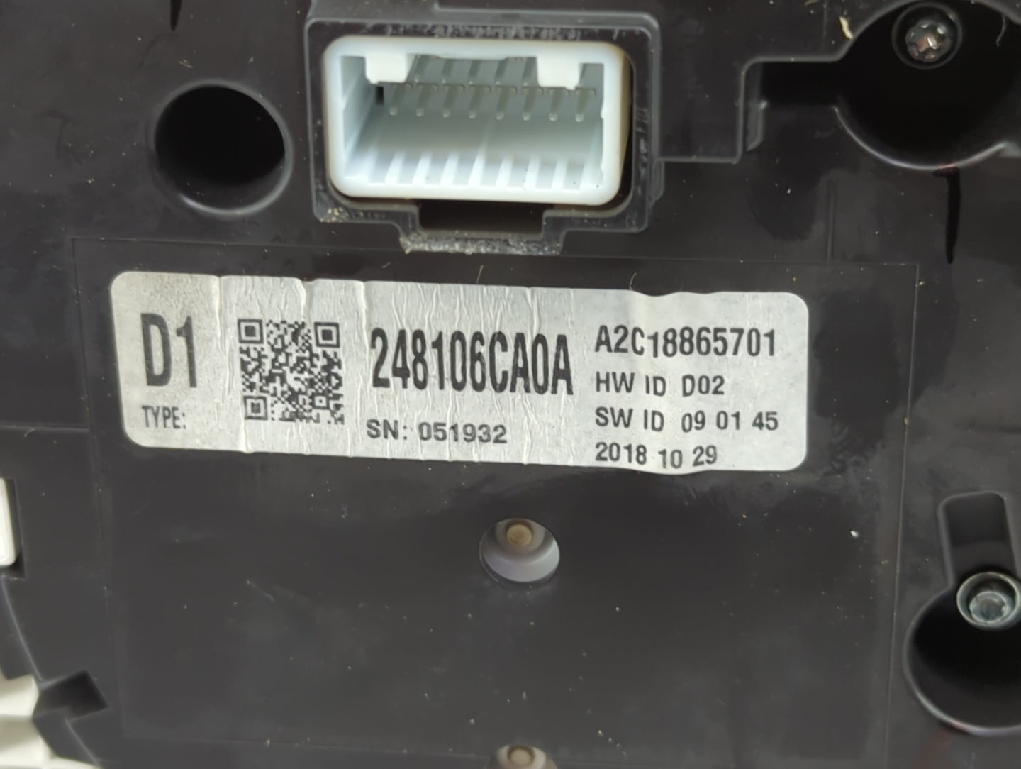 2019-2020 Nissan Altima Instrument Cluster Speedometer Gauges P/N:248106CA0A A2C18865701 Miles: Fits Fits 2019 2020 OEM Used