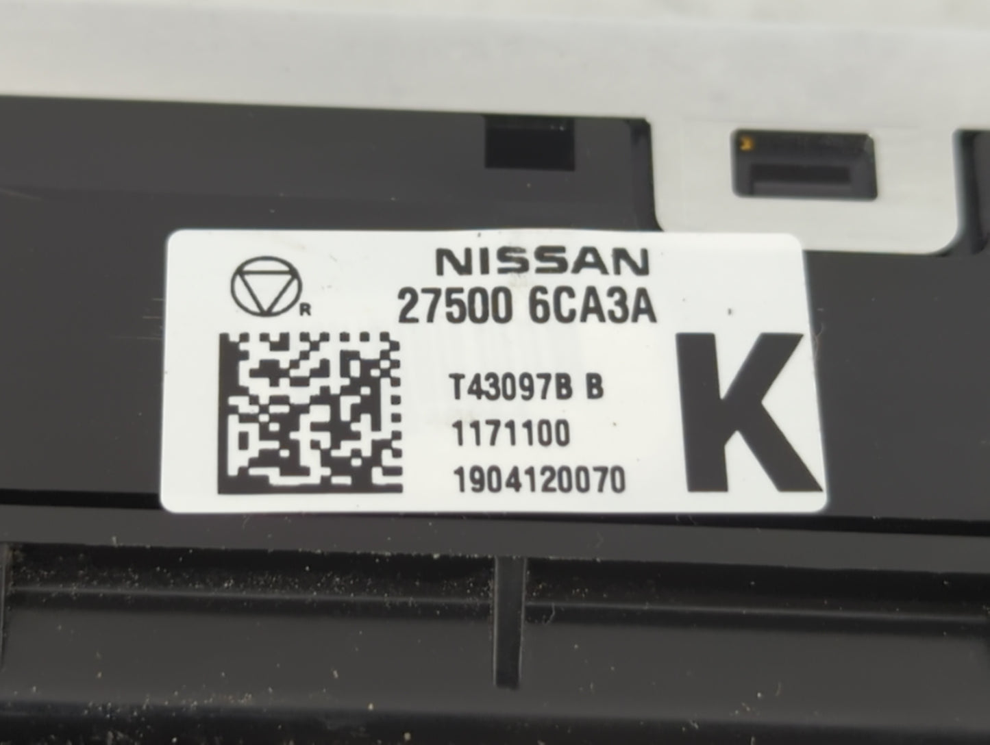 2019-2022 Nissan Altima Climate Control Module Temperature AC/Heater Replacement P/N:27500 6CA3A Fits Fits 2019 2020 2021 20