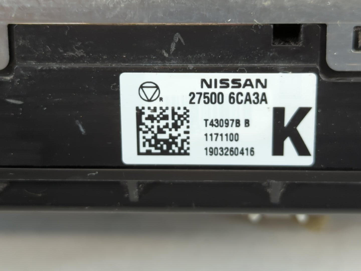 2019-2022 Nissan Altima Climate Control Module Temperature AC/Heater Replacement P/N:27500 6CA3A Fits Fits 2019 2020 2021 20