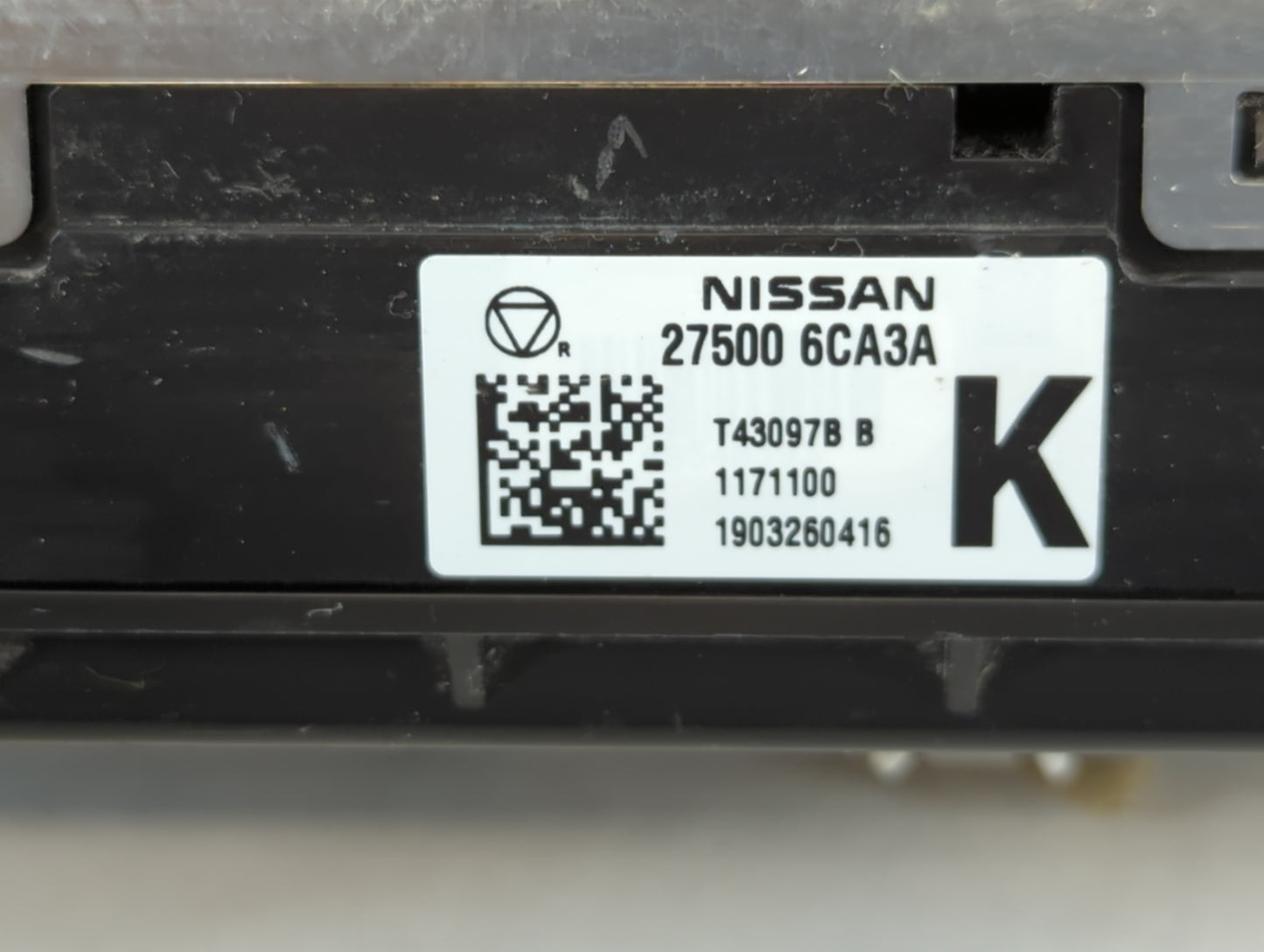 2019-2022 Nissan Altima Climate Control Module Temperature AC/Heater Replacement P/N:27500 6CA3A Fits Fits 2019 2020 2021 20