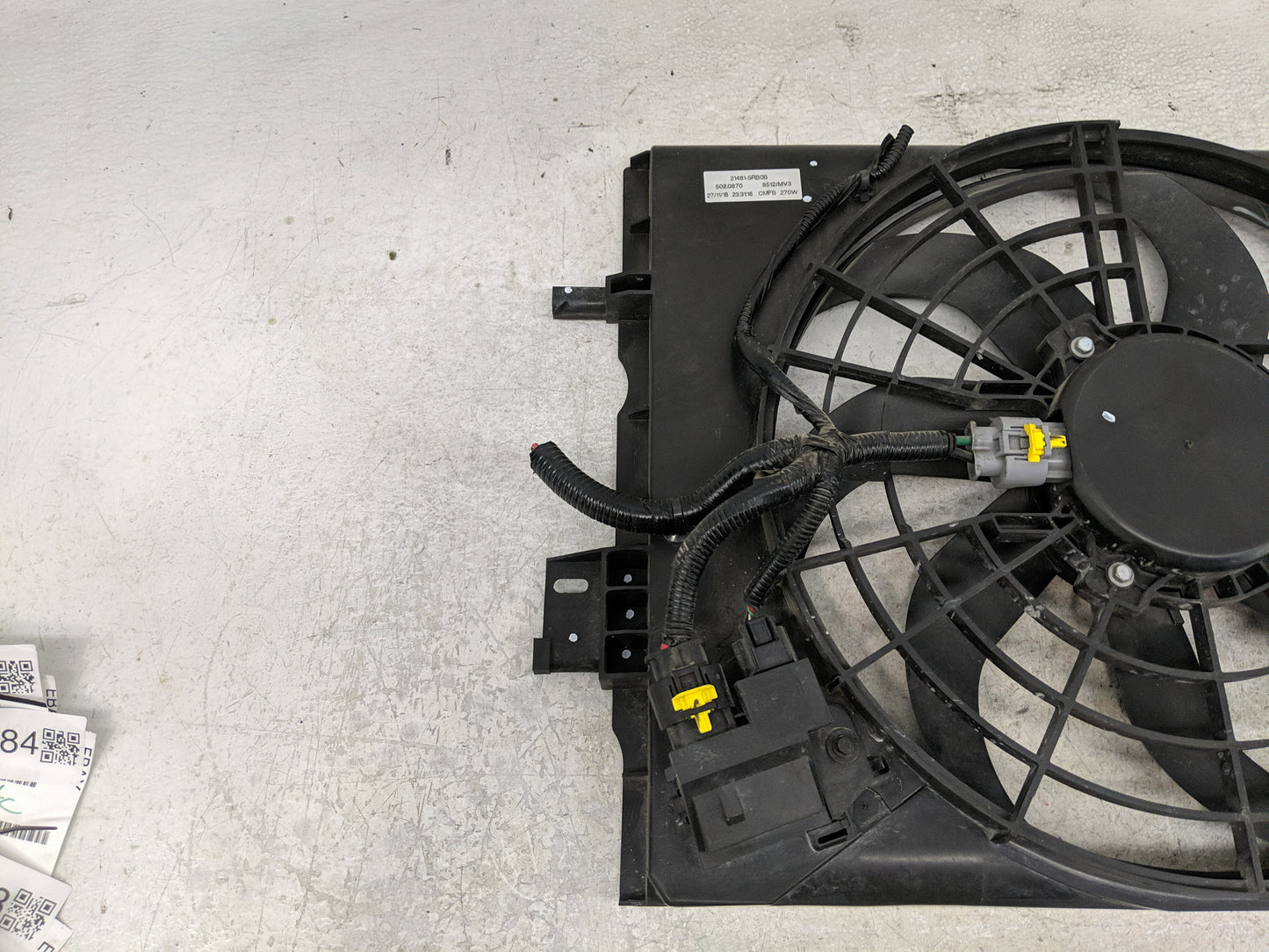 2018-2021 Nissan Kicks Electric Radiator Cooling Fan Motor Assembly P/N:21481-5RB0B Fits Fits 2018 2019 2020 2021 OEM Used A
