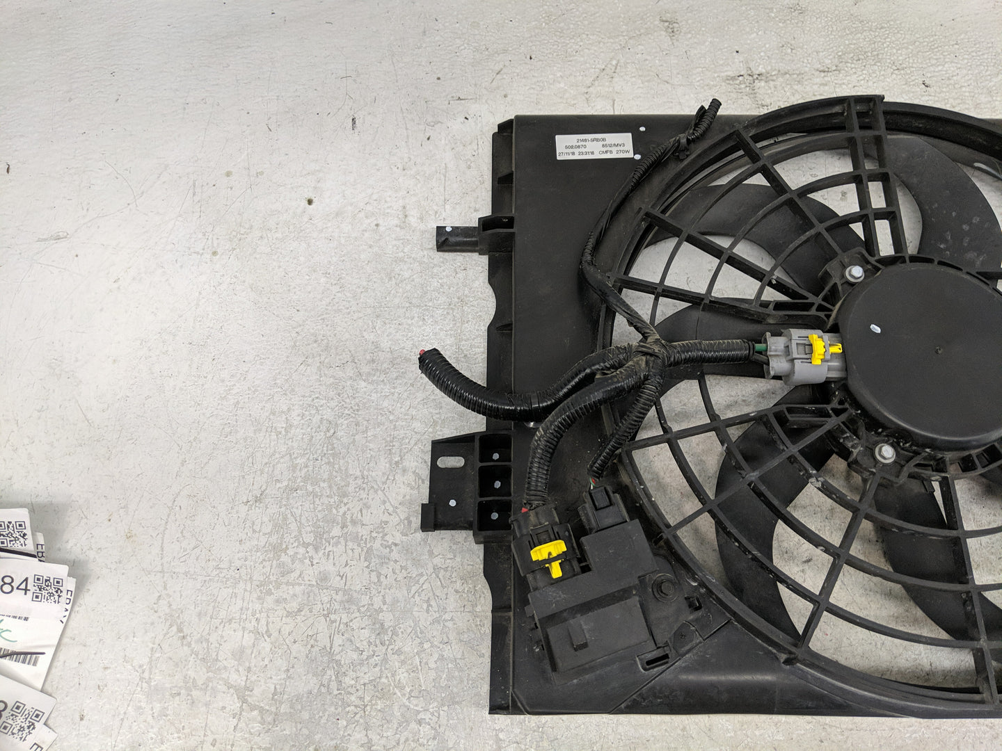 2018-2021 Nissan Kicks Electric Radiator Cooling Fan Motor Assembly P/N:21481-5RB0B Fits Fits 2018 2019 2020 2021 OEM Used A