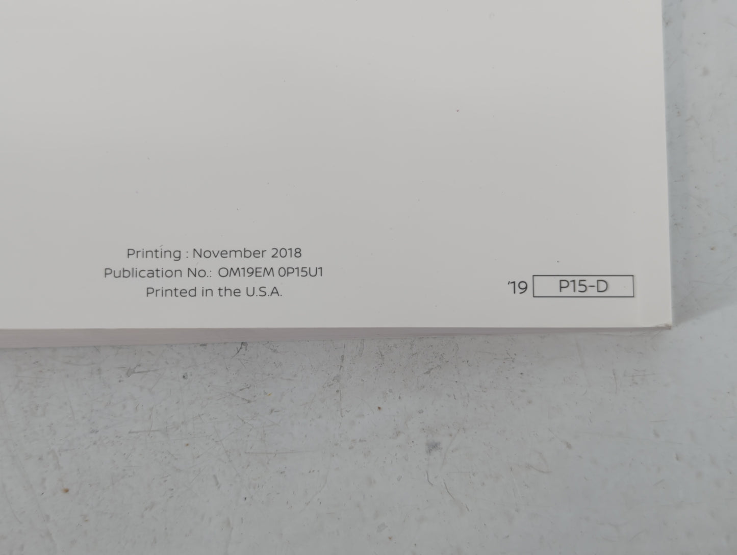 2019 Nissan Kicks Owners Manual Book Guide P/N:OM19EM 0P15U1 OEM Used Auto Parts - Oemusedautoparts1.com