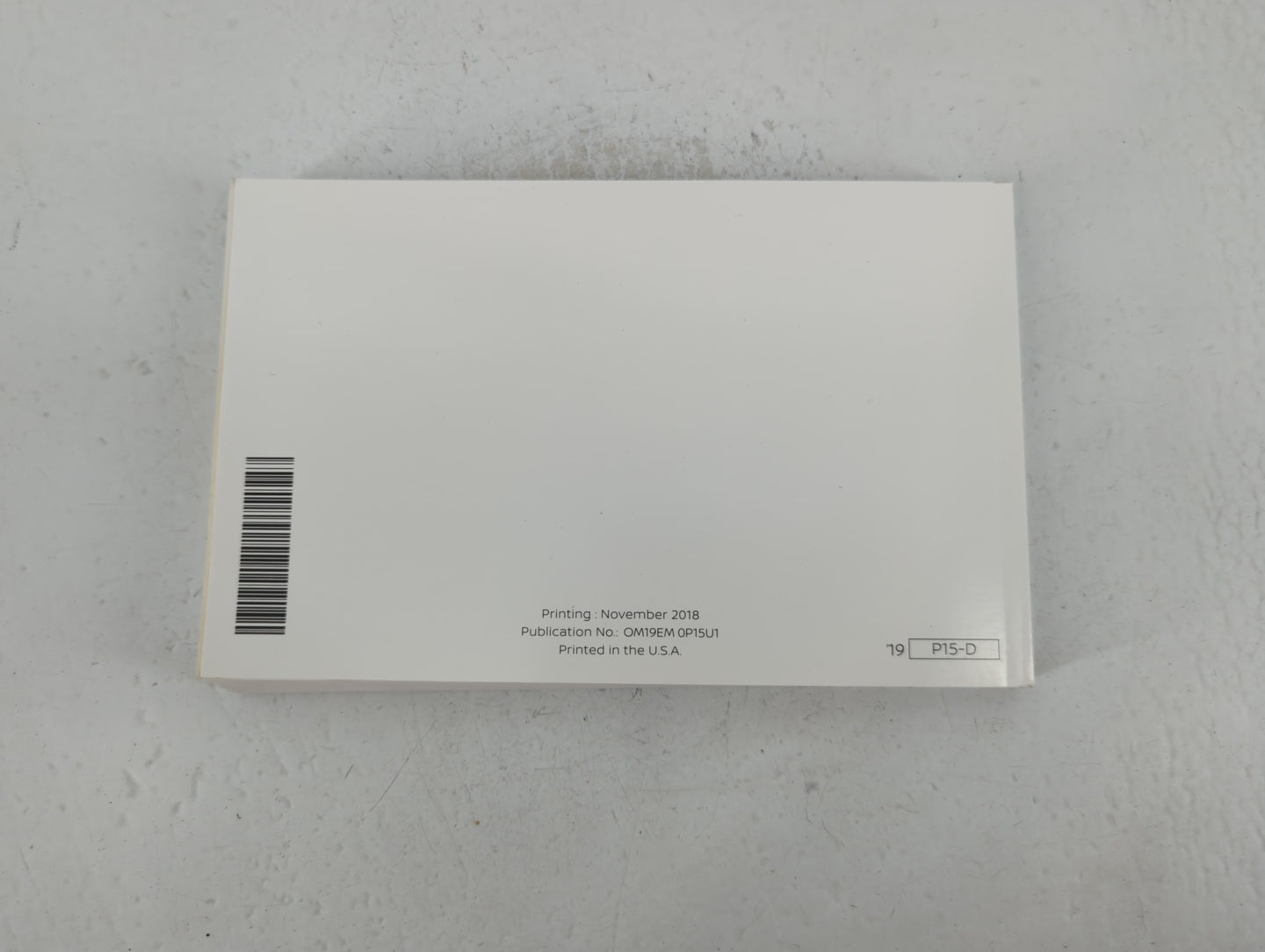 2019 Nissan Kicks Owners Manual Book Guide P/N:OM19EM 0P15U1 OEM Used Auto Parts - Oemusedautoparts1.com