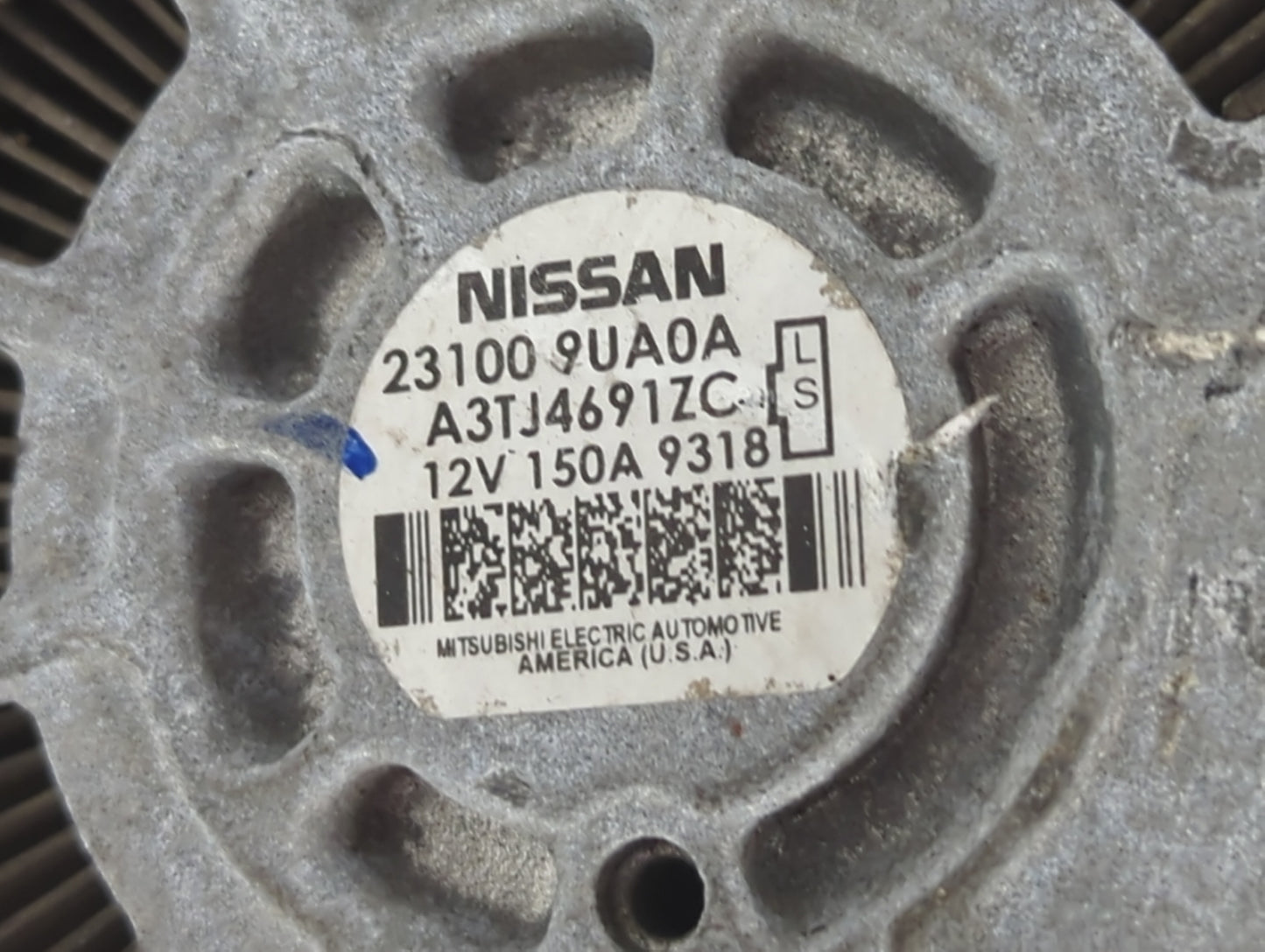 2019-2021 Nissan Maxima Alternator Replacement Generator Charging Assembly Engine OEM P/N:23100 9UA0A Fits OEM Used Auto Par