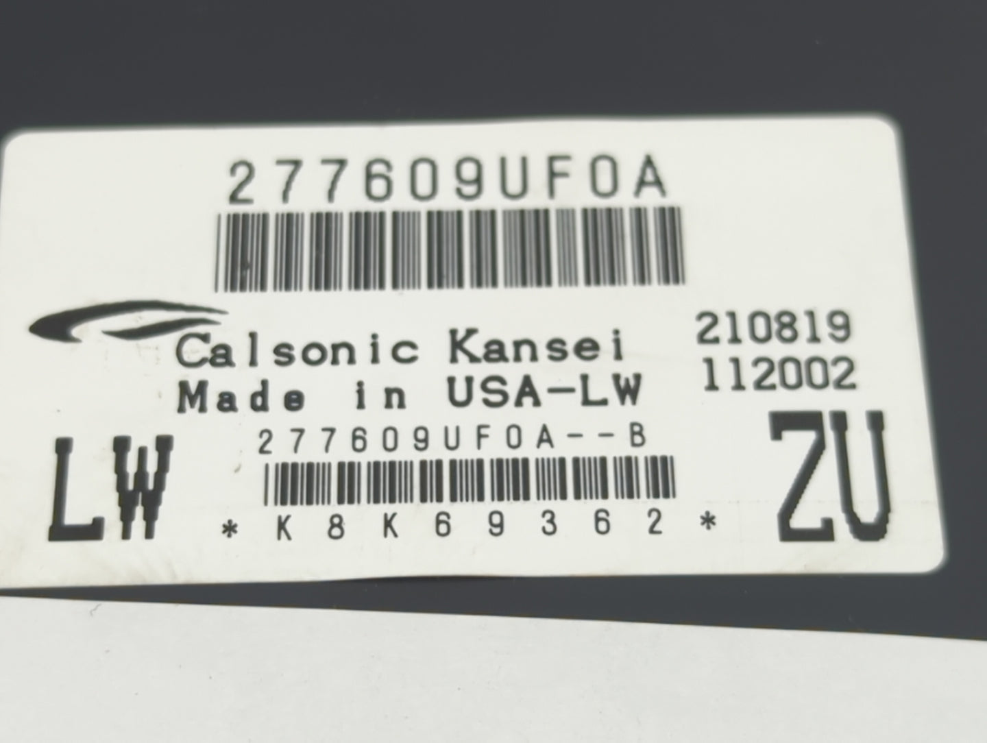 2019-2020 Nissan Murano Temperature Control Module 1439073 - Oemusedautoparts1.com