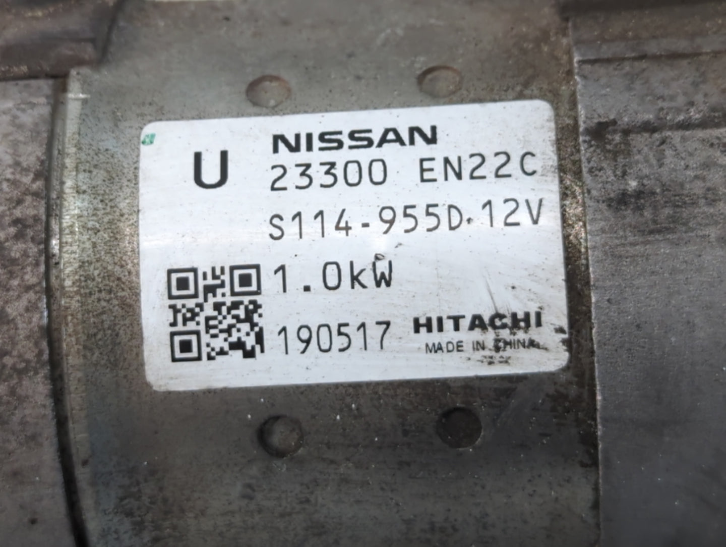 2019 Nissan Nv1500 Car Starter Motor Solenoid OEM P/N:23300 EN22C Fits Fits 2013 2014 2015 2016 2017 2018 2020 OEM Used Auto