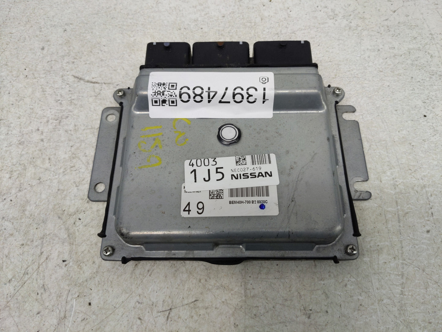 2018-2019 Nissan Nv200 PCM Engine Control Computer ECU ECM PCU OEM P/N:NEC027-619 Fits Fits 2018 2019 OEM Used Auto Parts - 