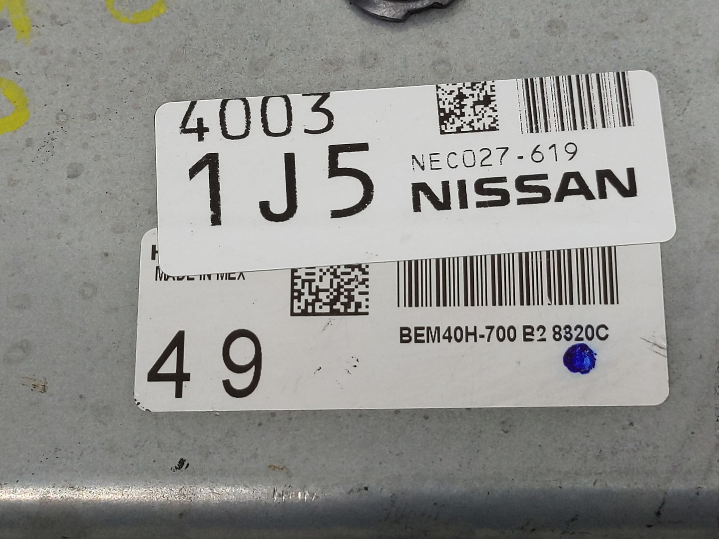 2018-2019 Nissan Nv200 PCM Engine Control Computer ECU ECM PCU OEM P/N:NEC027-619 Fits Fits 2018 2019 OEM Used Auto Parts - 