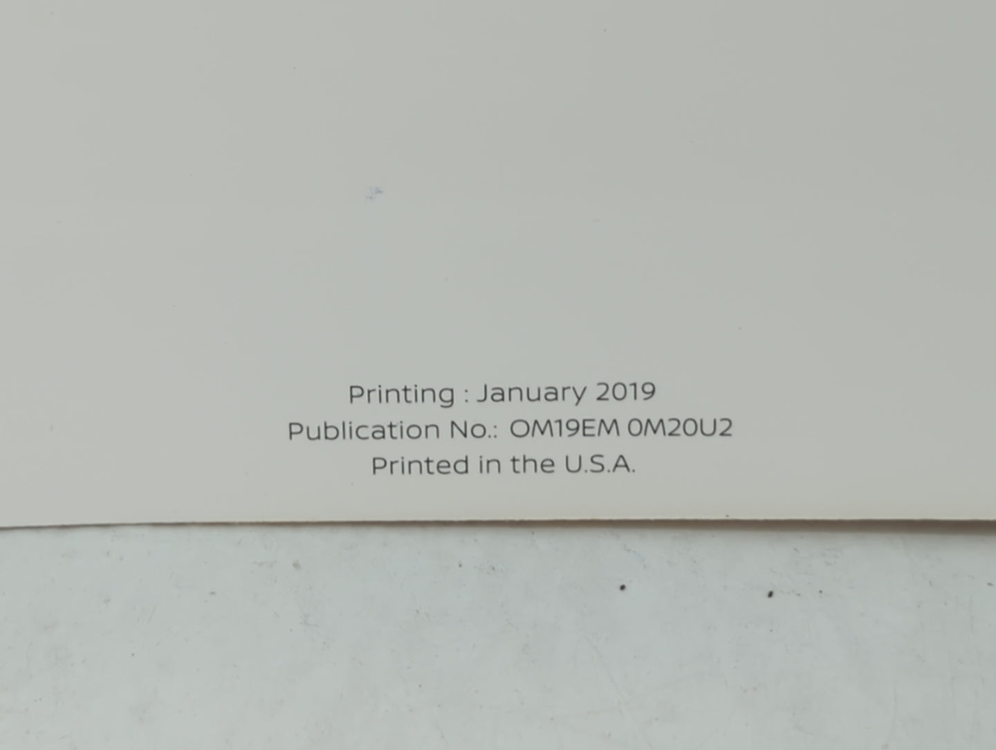 2019 Nissan Nv200 Owners Manual Book Guide OEM Used Auto Parts - Oemusedautoparts1.com