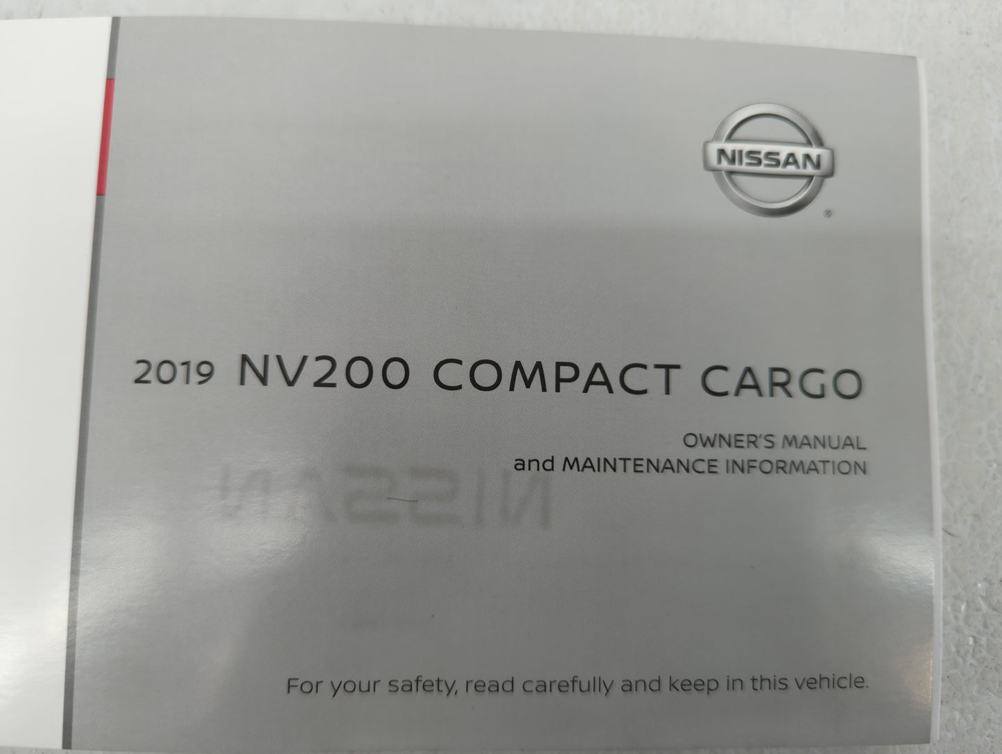 2019 Nissan Nv200 Owners Manual Book Guide OEM Used Auto Parts - Oemusedautoparts1.com