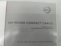 2019 Nissan Nv200 Owners Manual Book Guide OEM Used Auto Parts - Oemusedautoparts1.com