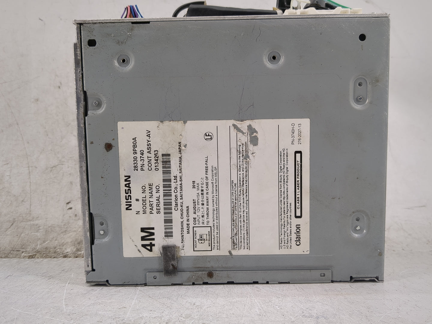 2018-2020 Nissan Pathfinder Radio AM FM Cd Player Receiver Replacement P/N:28330 9PB0A Fits Fits 2018 2019 2020 OEM Used Aut