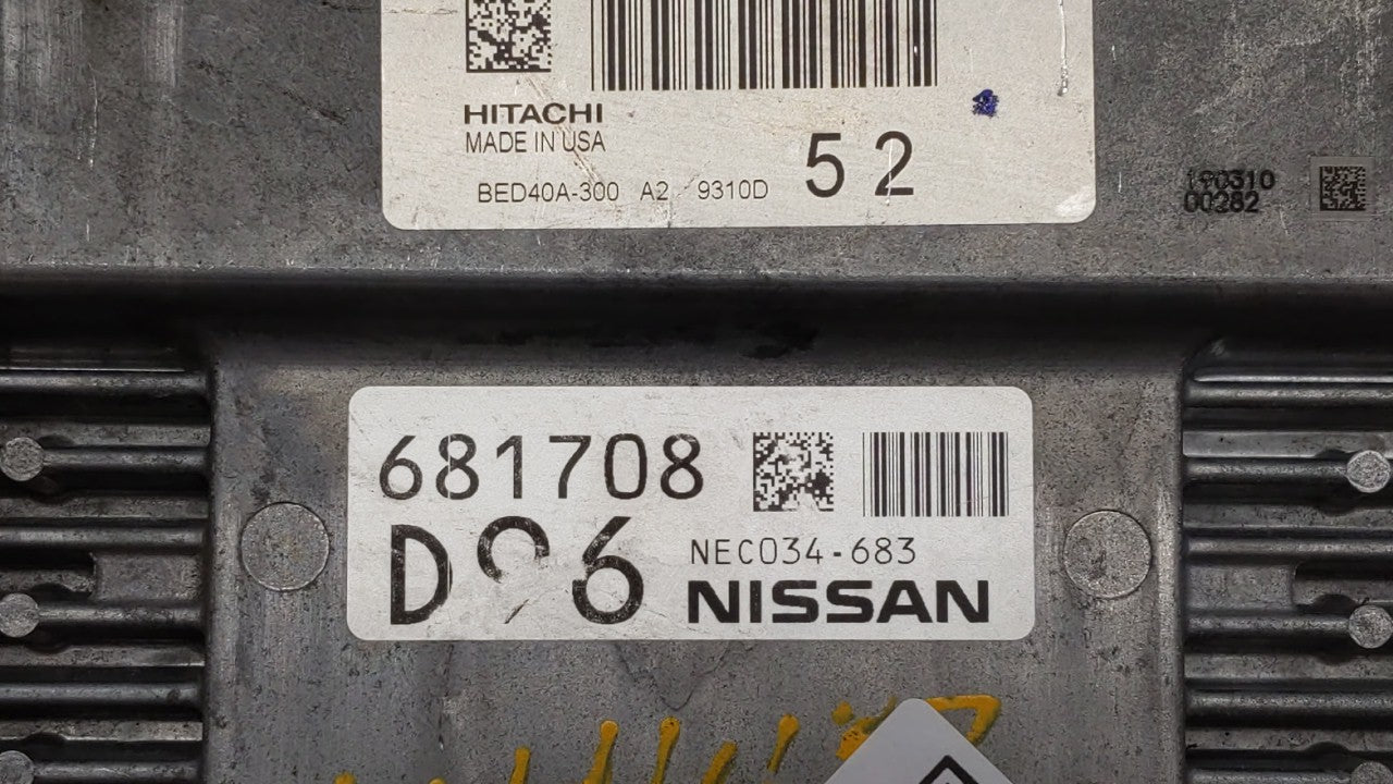2018-2019 Nissan Pathfinder PCM Engine Control Computer ECU ECM PCU OEM P/N:BED40D-300 A1 237F0 9PJ1A Fits Fits 2018 2019 OE