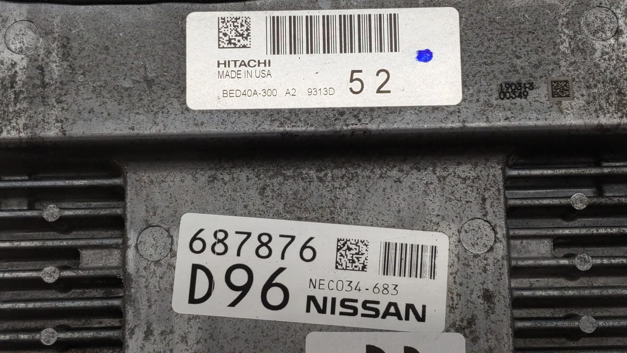 2018-2019 Nissan Pathfinder PCM Engine Control Computer ECU ECM PCU OEM P/N:BED40D-300 A1 237F0 9PJ1A Fits Fits 2018 2019 20