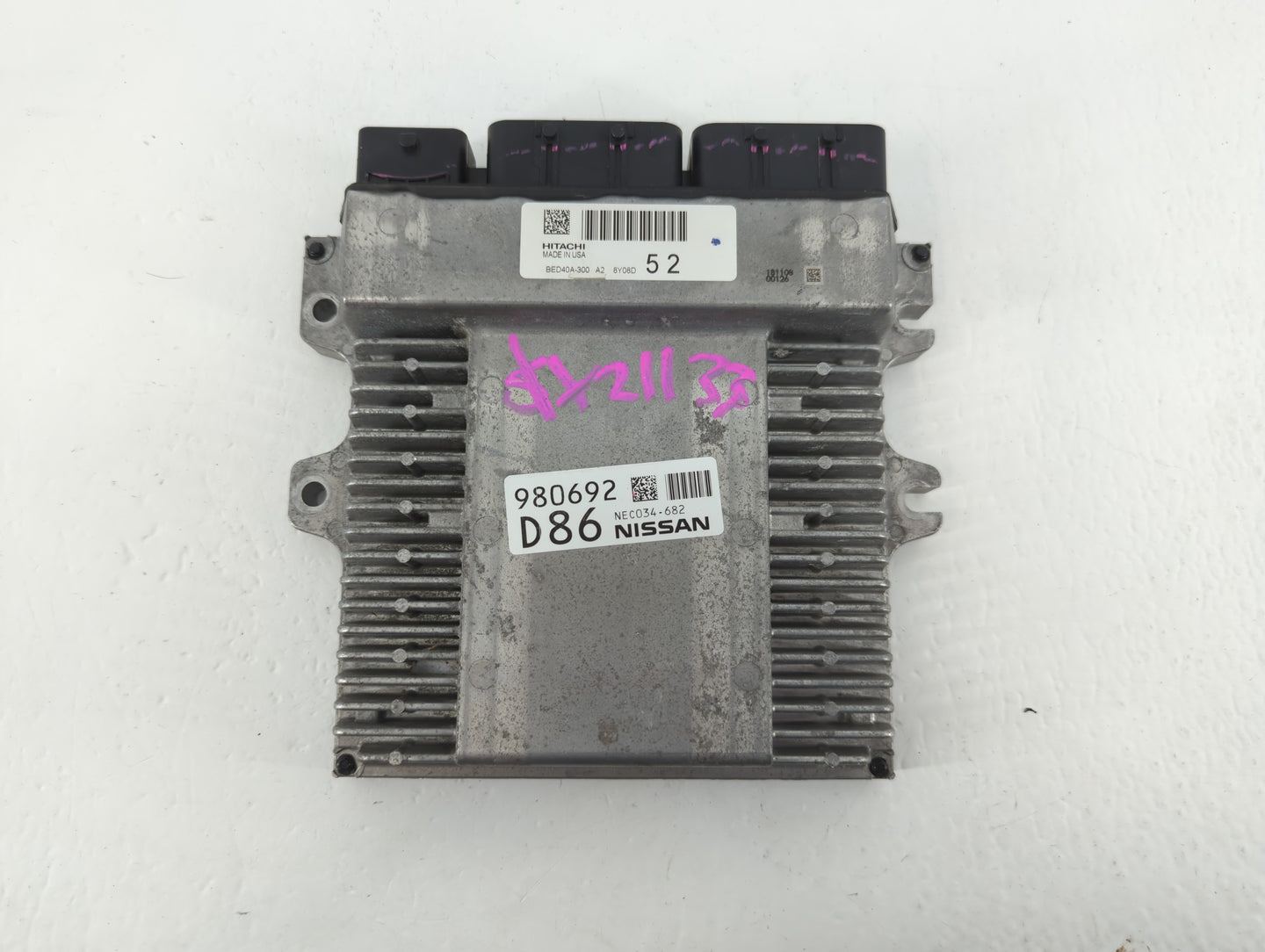 2019-2020 Nissan Pathfinder PCM Engine Control Computer ECU ECM PCU OEM P/N:BED40A-300 A2 8Y08D Fits Fits 2019 2020 OEM Used