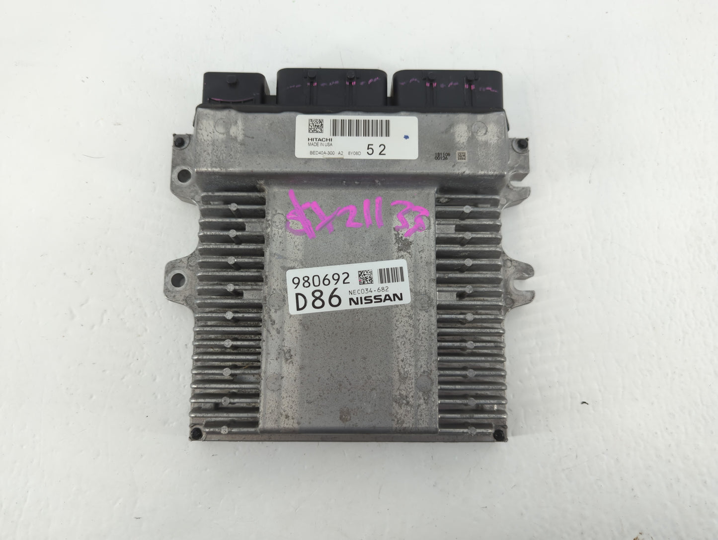 2019-2020 Nissan Pathfinder PCM Engine Control Computer ECU ECM PCU OEM P/N:BED40A-300 A2 8Y08D Fits Fits 2019 2020 OEM Used
