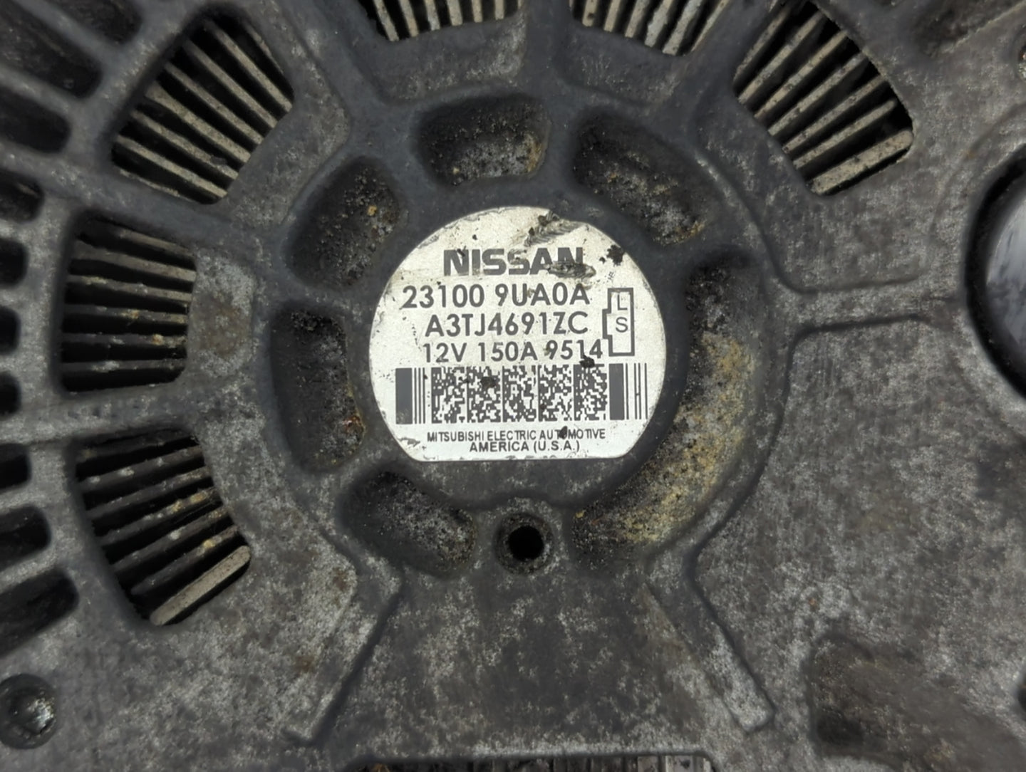 2017-2020 Nissan Pathfinder Alternator Replacement Generator Charging Assembly Engine OEM P/N:23100 9UA0A Fits OEM Used Auto