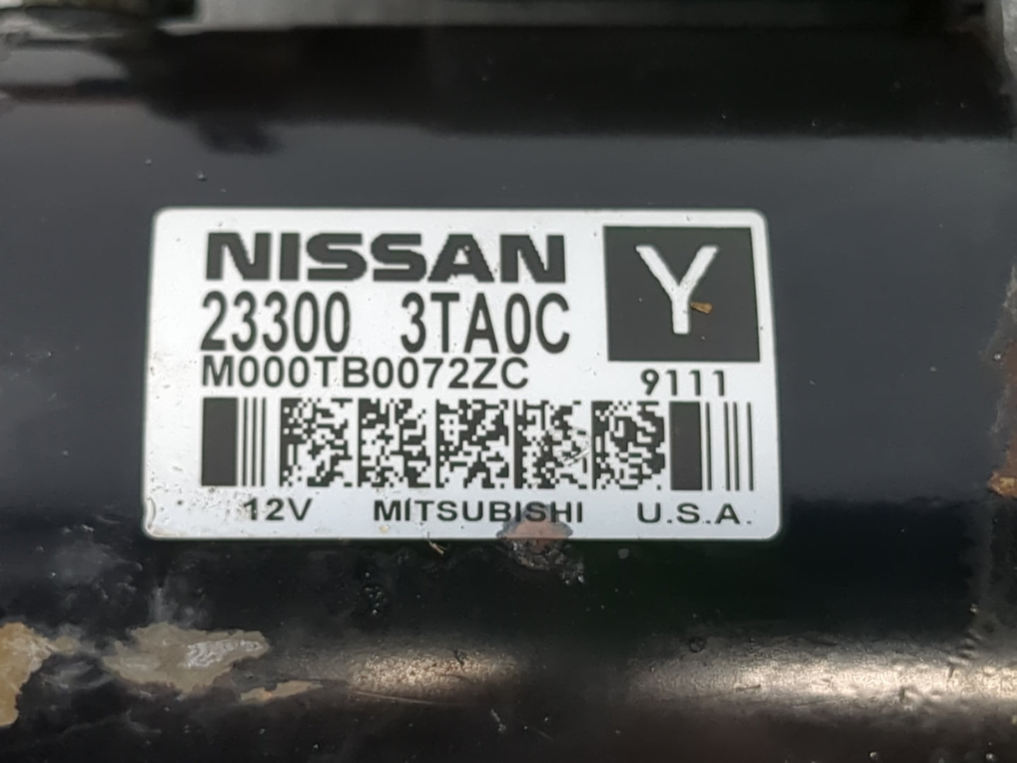 2015-2020 Nissan Rogue Car Starter Motor Solenoid OEM P/N:23300 3TA0C Fits Fits 2015 2016 2017 2018 2019 2020 OEM Used Auto 