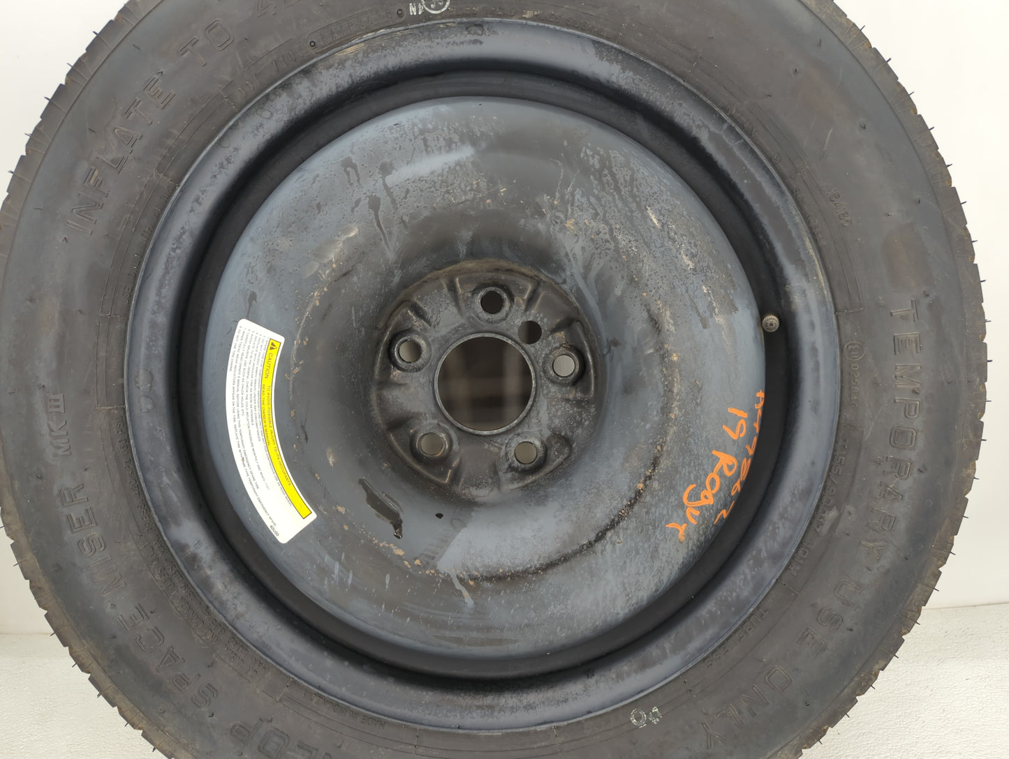2010-2020 Nissan Rogue Spare Donut Tire Wheel Rim Oem - Oemusedautoparts1.com
