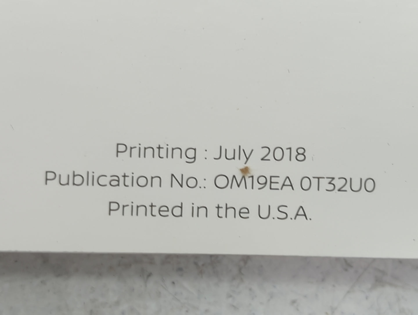 2019 Nissan Rogue Owners Manual Book Guide P/N:OM19EA 0T32U0 OEM Used Auto Parts - Oemusedautoparts1.com