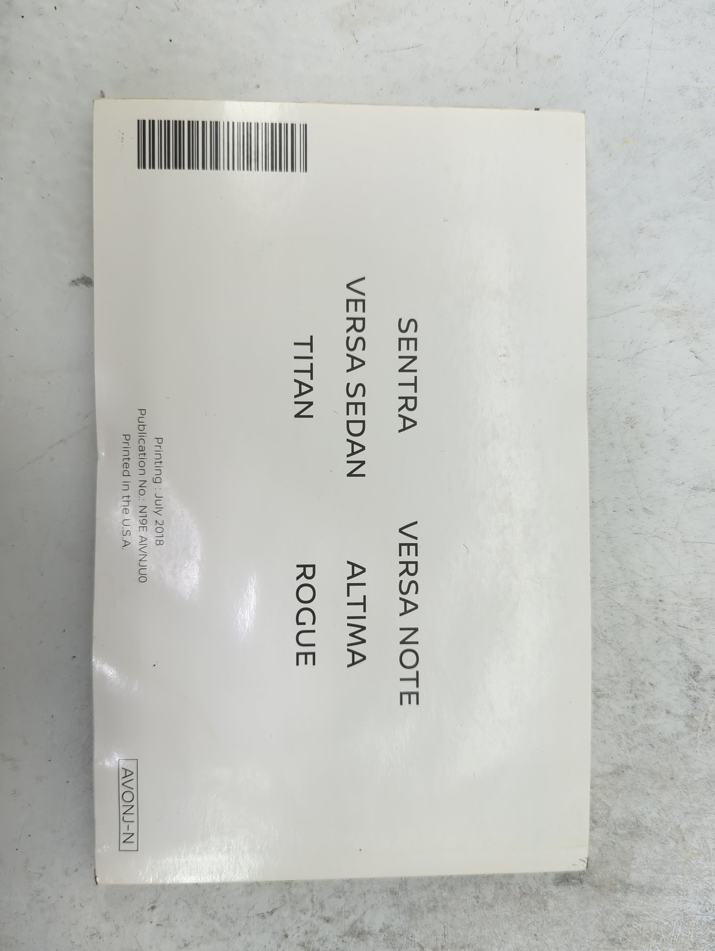 2019 Nissan Rogue Owners Manual Book Guide OEM Used Auto Parts - Oemusedautoparts1.com
