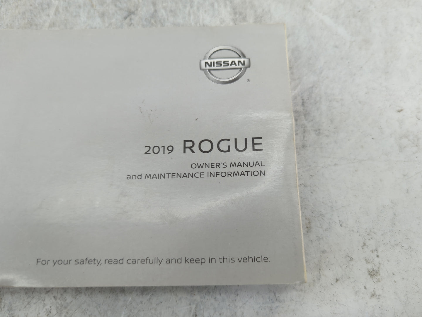 2019 Nissan Rogue Owners Manual Book Guide P/N:OM19EA 0T32U0 OEM Used Auto Parts - Oemusedautoparts1.com