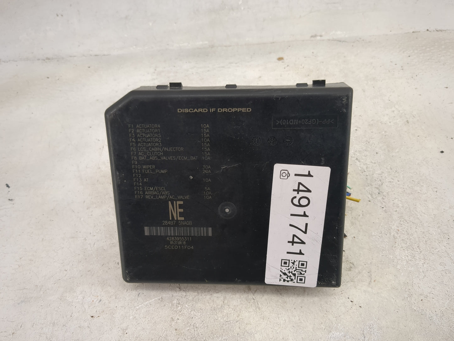 2017-2020 Nissan Rogue Fusebox Fuse Box Panel Relay Module P/N:284B7 5NA0B 4283955311 Fits Fits 2017 2018 2019 2020 OEM Used