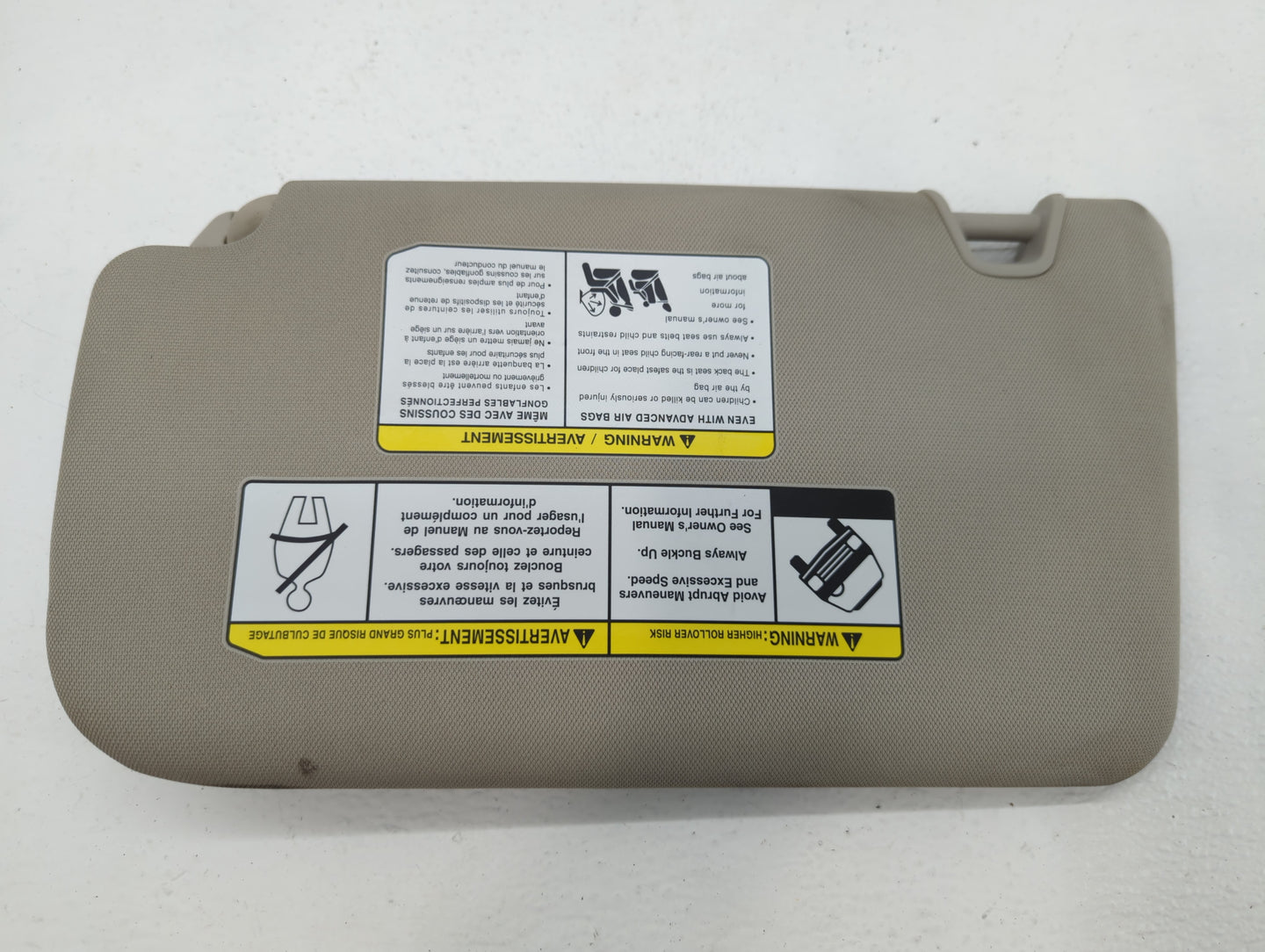 2018-2020 Nissan Rogue Sun Visor Shade Replacement Passenger Right Mirror Fits Fits 2018 2019 2020 OEM Used Auto Parts - Oem