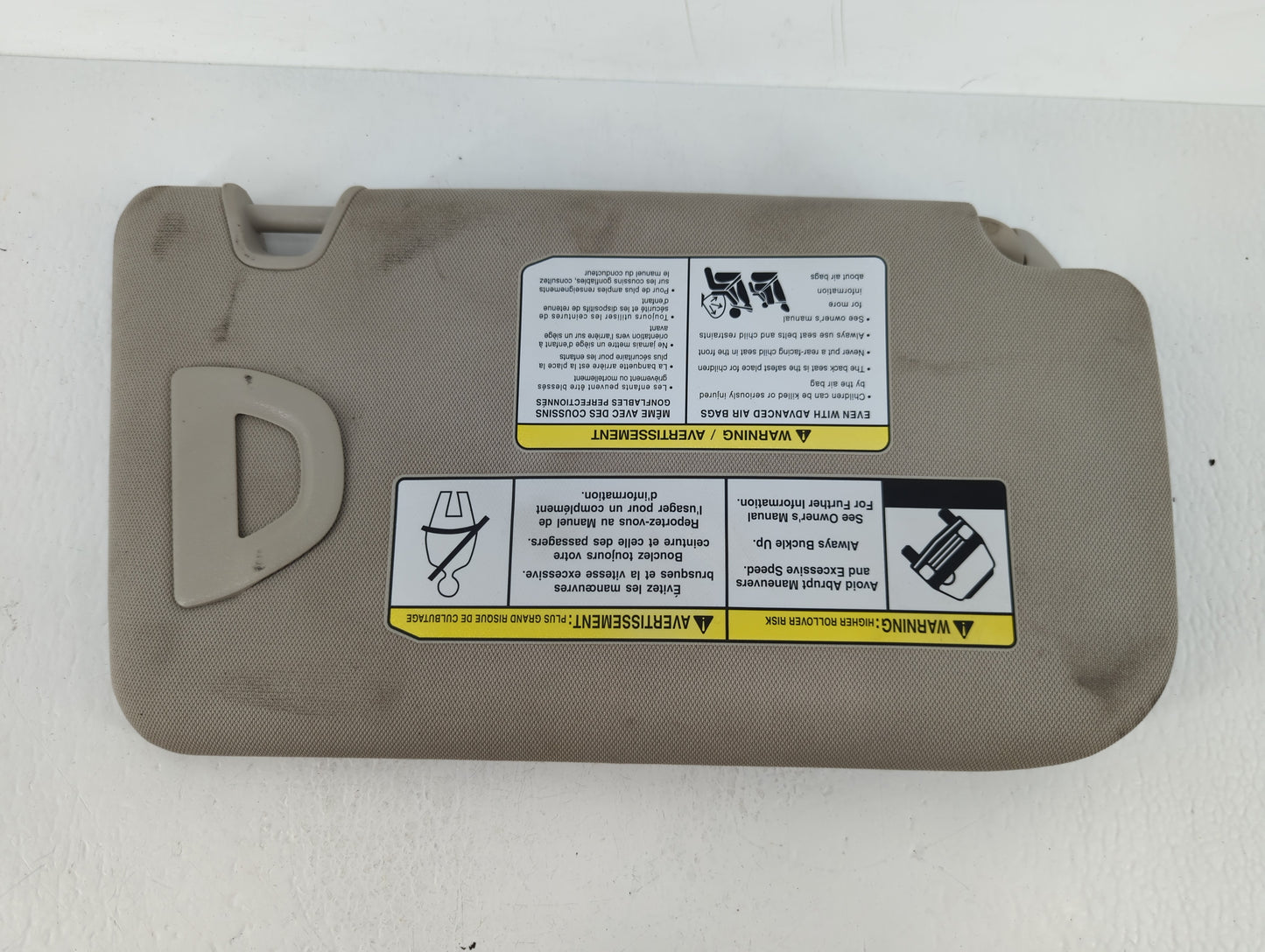 2018-2020 Nissan Rogue Sun Visor Shade Replacement Passenger Right Mirror Fits Fits 2018 2019 2020 OEM Used Auto Parts - Oem