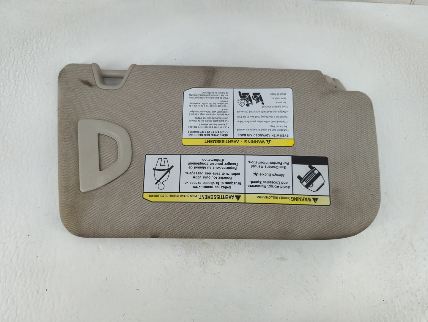 2018-2020 Nissan Rogue Sun Visor Shade Replacement Passenger Right Mirror Fits Fits 2018 2019 2020 OEM Used Auto Parts - Oem
