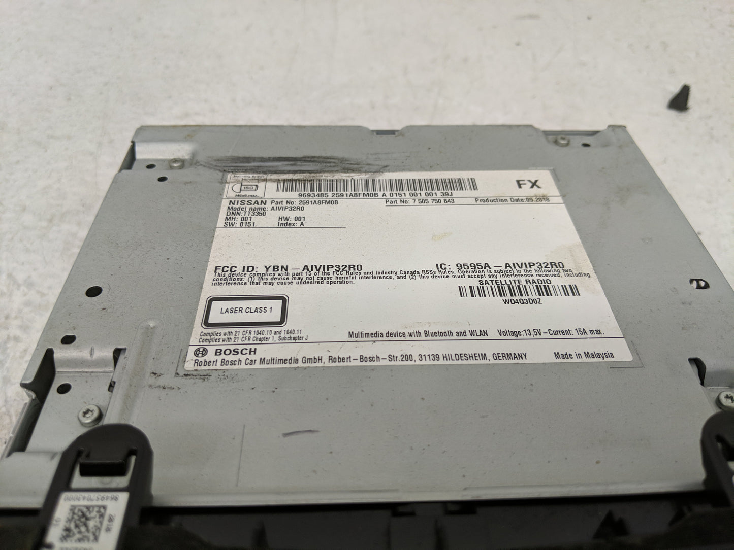 2019-2022 Nissan Rogue Sport Radio AM FM Cd Player Receiver Replacement P/N:2591A8FM0C Fits Fits 2019 2020 2021 2022 OEM Use