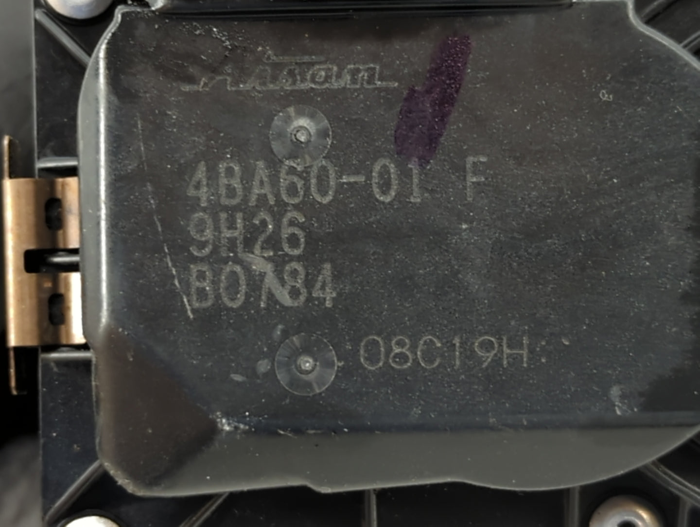 2018-2019 Nissan Rogue Sport Throttle Body P/N:4BA60-01 4BA60-01 F Fits Fits 2018 2019 OEM Used Auto Parts - Oemusedautopart