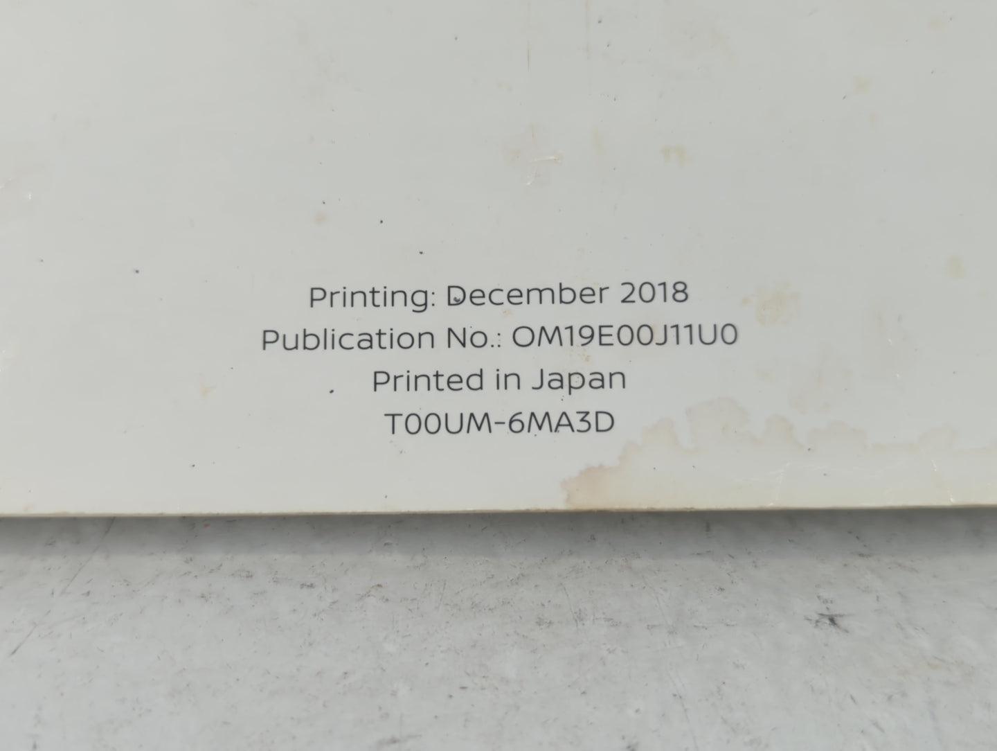 2019 Nissan Rogue Sport Owners Manual Book Guide P/N:T00UM-6MA3D OEM Used Auto Parts - Oemusedautoparts1.com