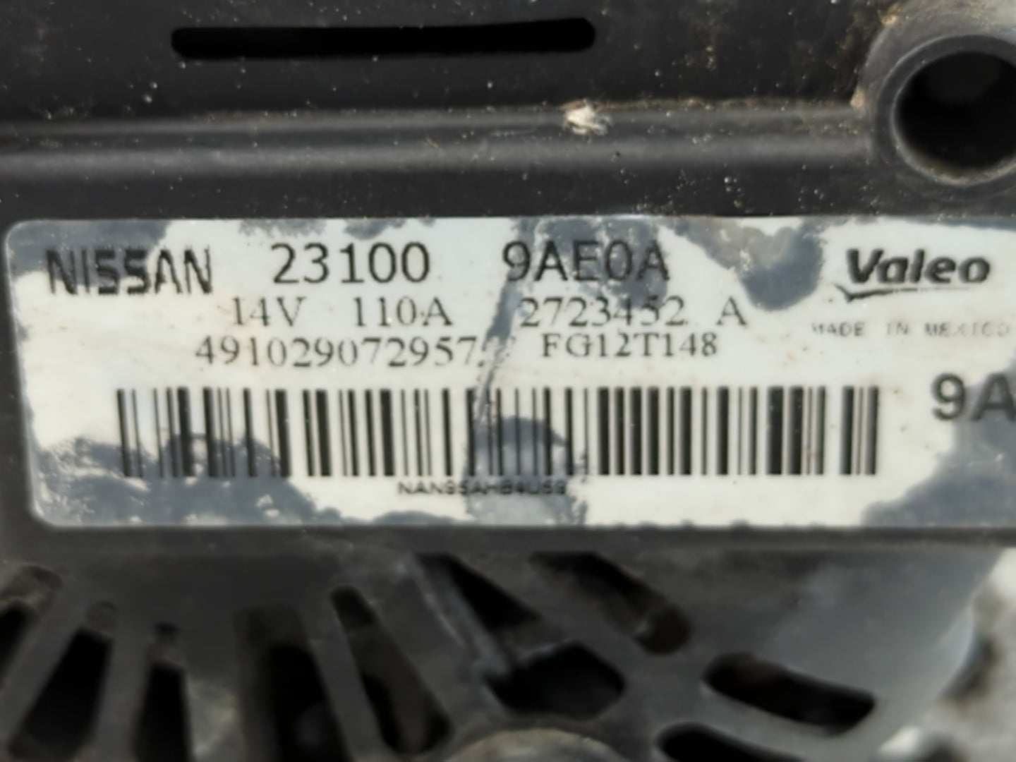 2013-2019 Nissan Sentra Alternator Replacement Generator Charging Assembly Engine OEM P/N:23100 9AE0A Fits OEM Used Auto Par