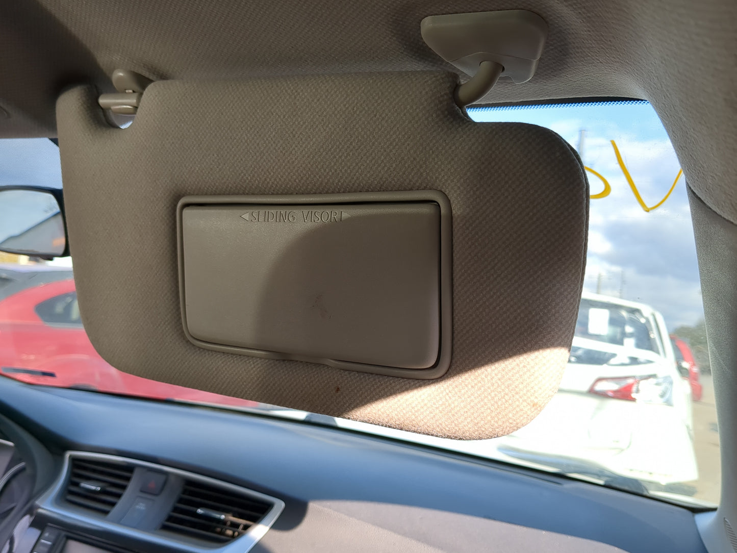 2013-2019 Nissan Sentra Sun Visor Shade Replacement Passenger Right Mirror Fits Fits 2012 2013 2014 2015 2016 2017 2018 2019