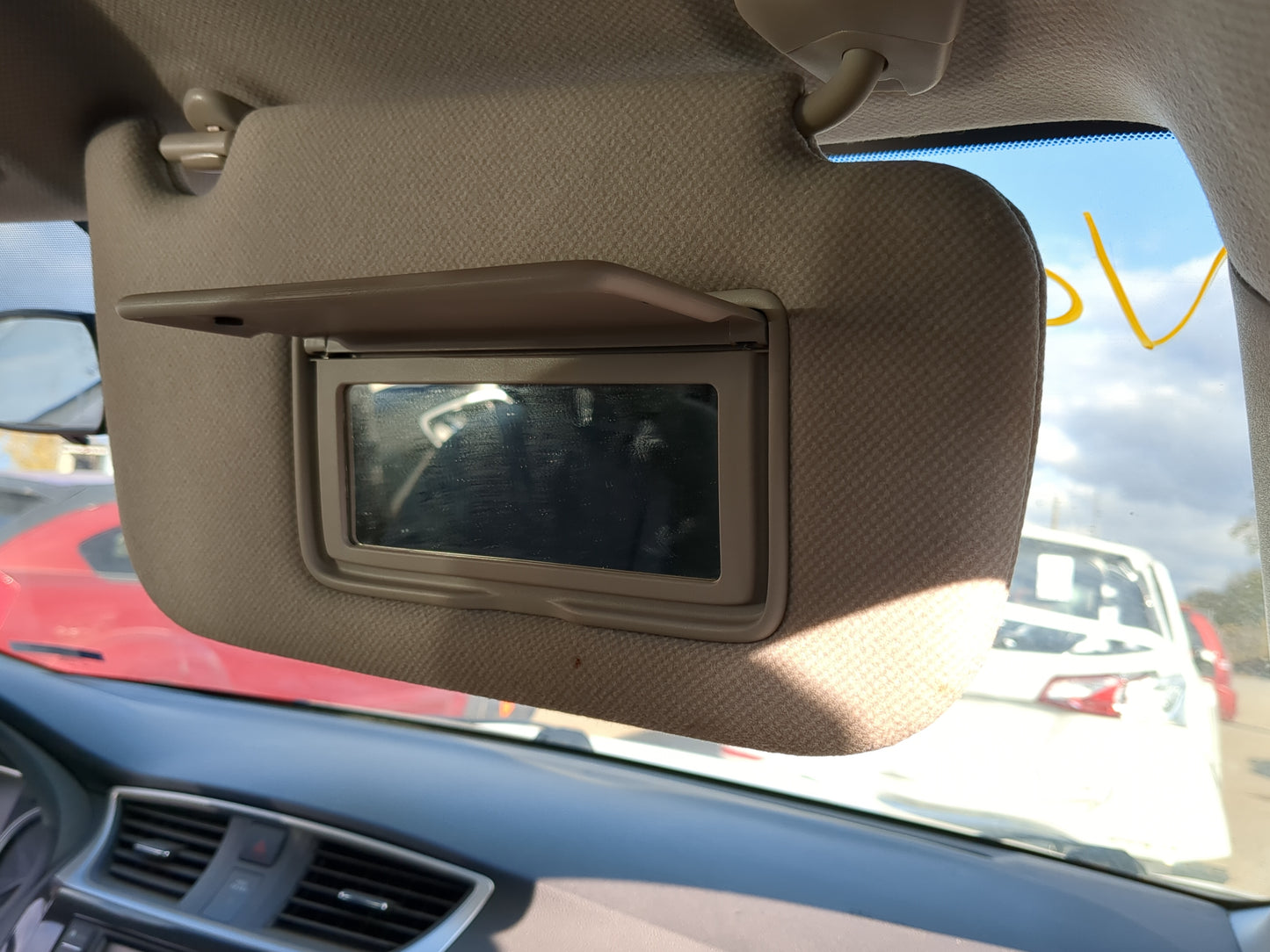 2013-2019 Nissan Sentra Sun Visor Shade Replacement Passenger Right Mirror Fits Fits 2012 2013 2014 2015 2016 2017 2018 2019