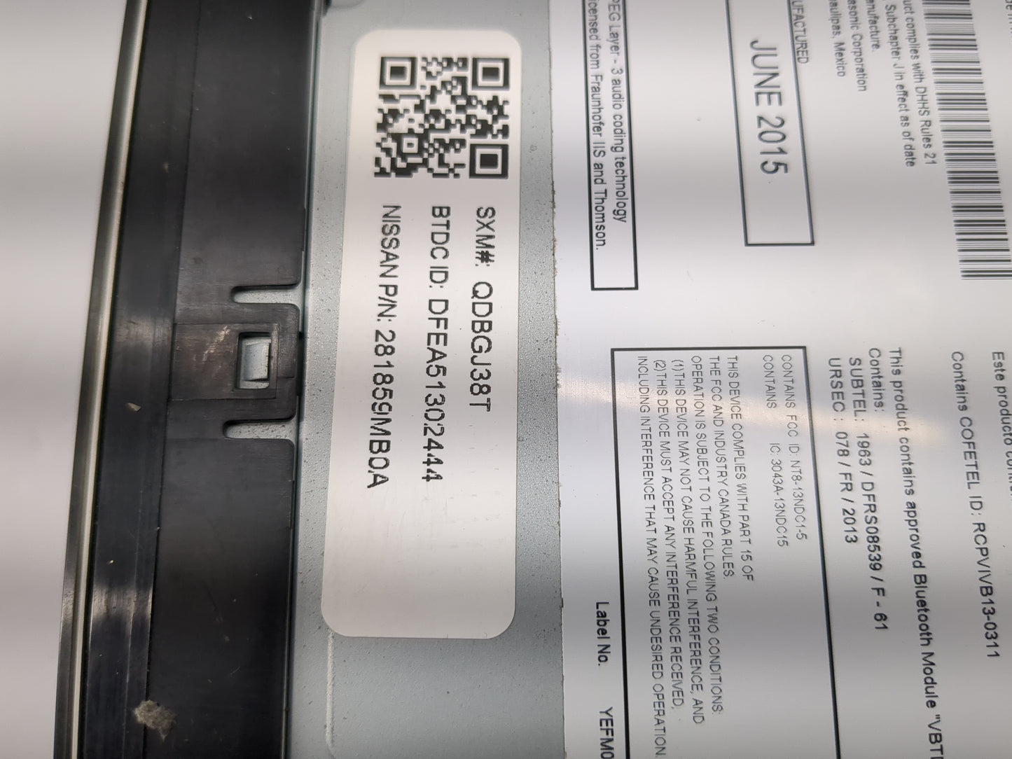 2013-2019 Nissan Sentra Radio AM FM Cd Player Receiver Replacement P/N:281859MB0A Fits Fits 2013 2014 2015 2016 2017 2018 20