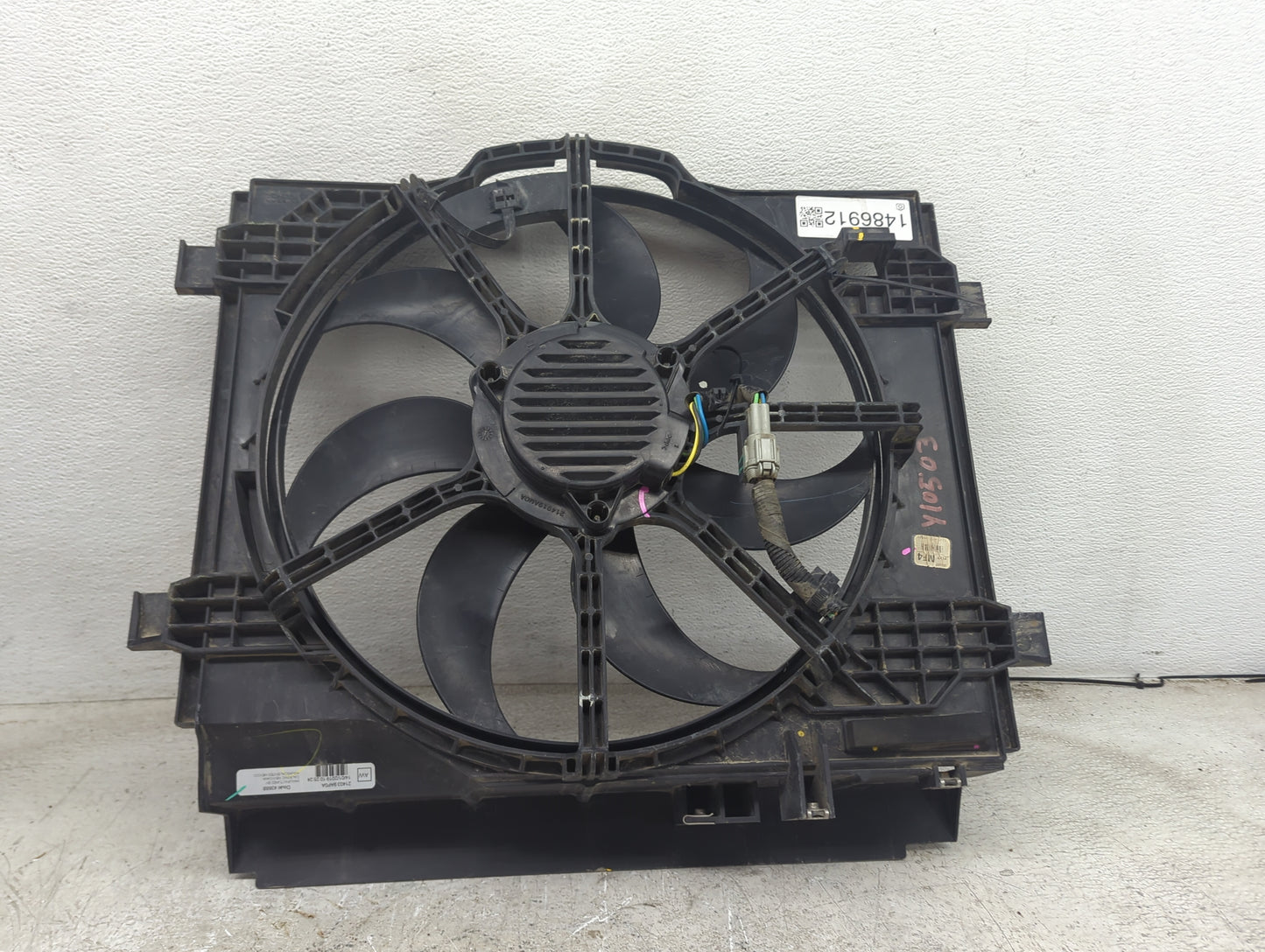 2019 Nissan Sentra Electric Radiator Cooling Fan Motor Assembly P/N:21403 9APOA Fits OEM Used Auto Parts - Oemusedautoparts1