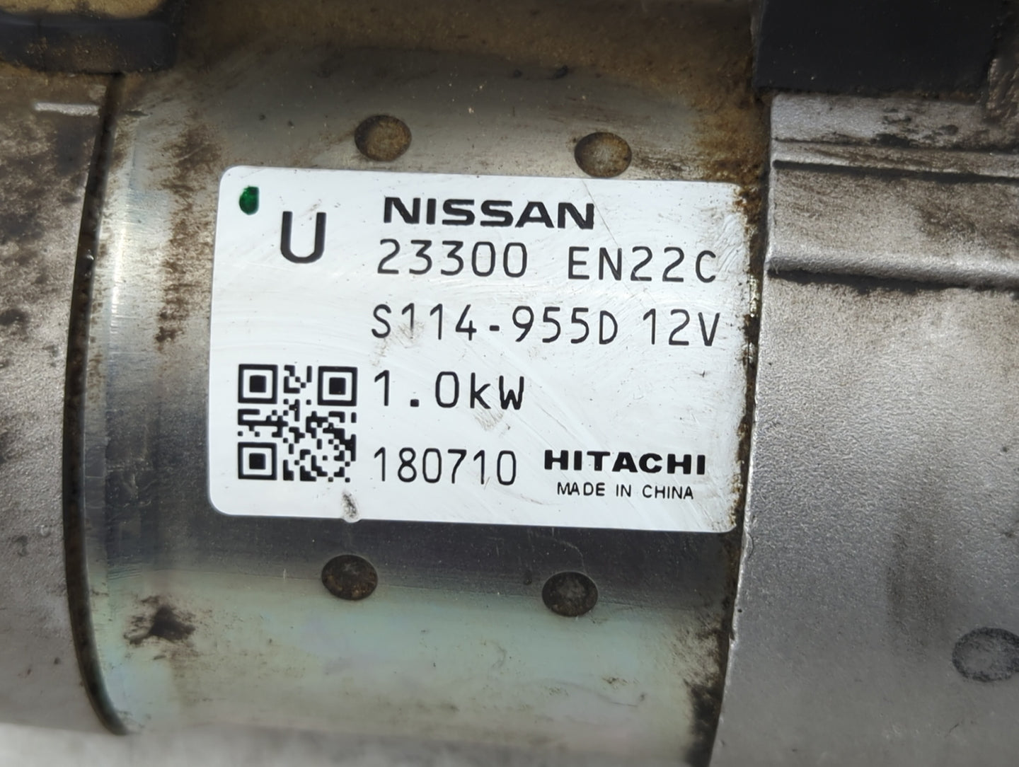 2013-2019 Nissan Sentra Car Starter Motor Solenoid OEM P/N:S114-955D 12V 23300 EN22C Fits OEM Used Auto Parts - Oemusedautop