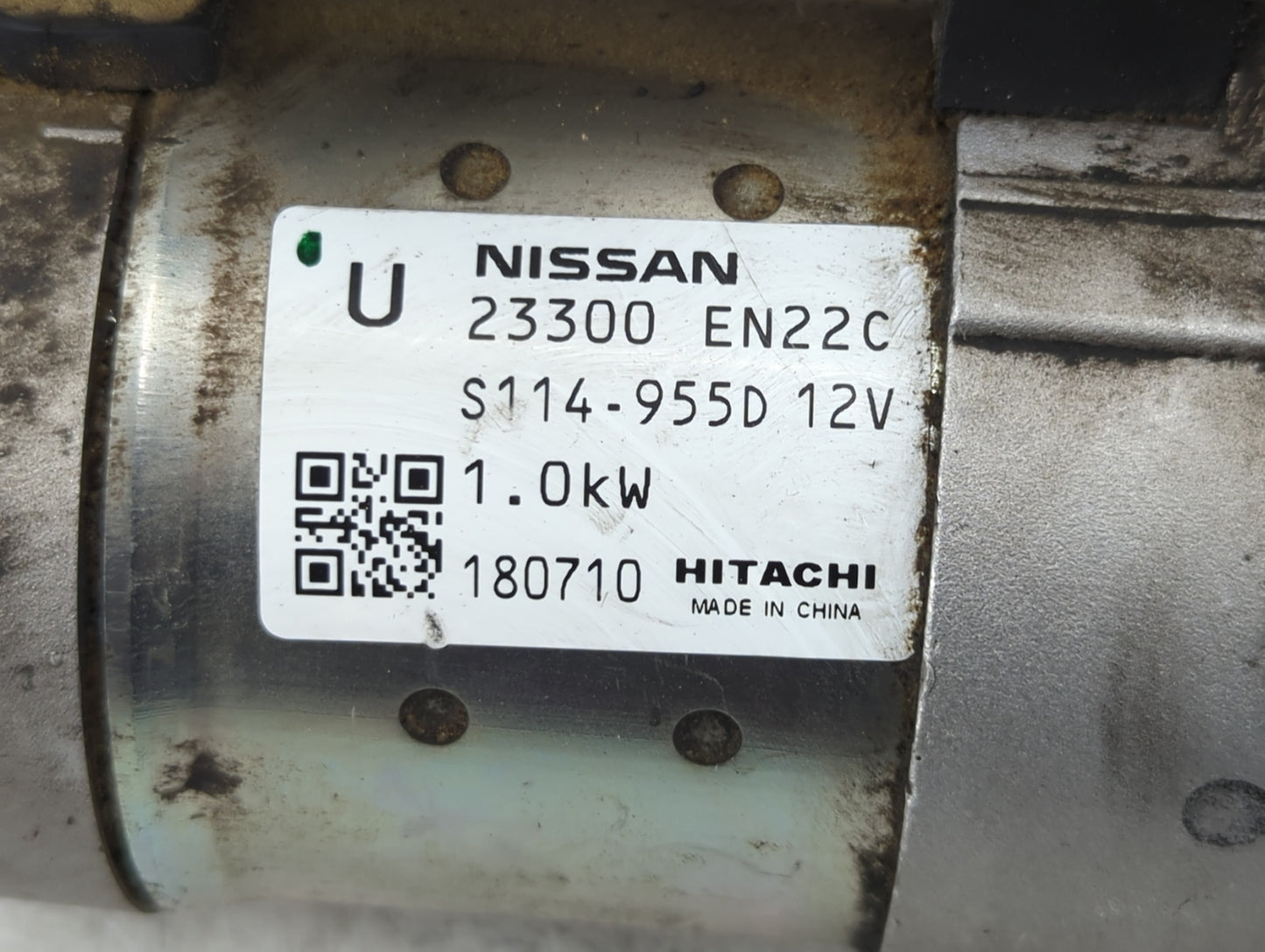 2013-2019 Nissan Sentra Car Starter Motor Solenoid OEM P/N:S114-955D 12V 23300 EN22C Fits OEM Used Auto Parts - Oemusedautop