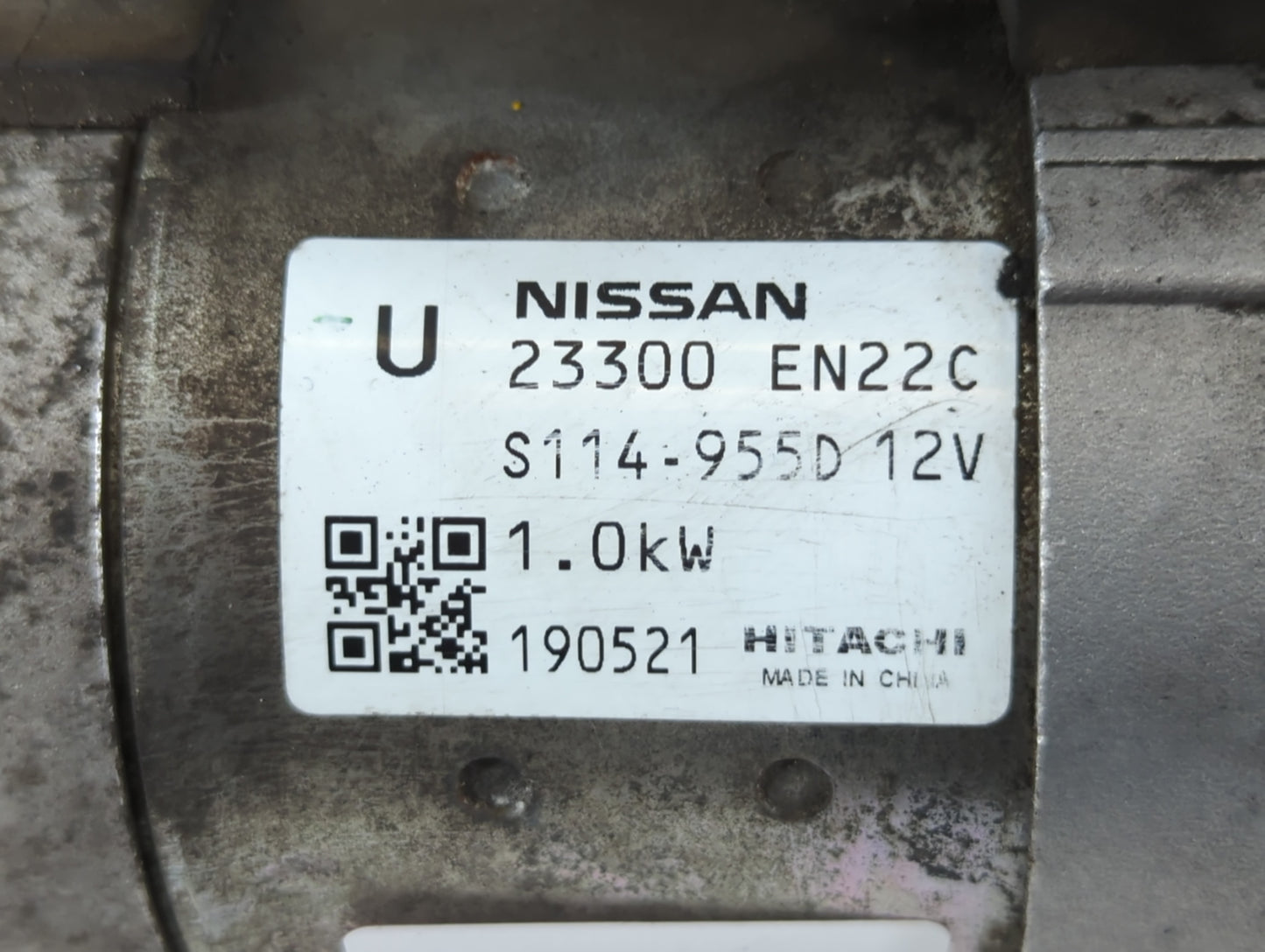 2019 Nissan Sentra Car Starter Motor Solenoid OEM P/N:190521 S114-955D, 23300 EN22C Fits OEM Used Auto Parts - Oemusedautopa