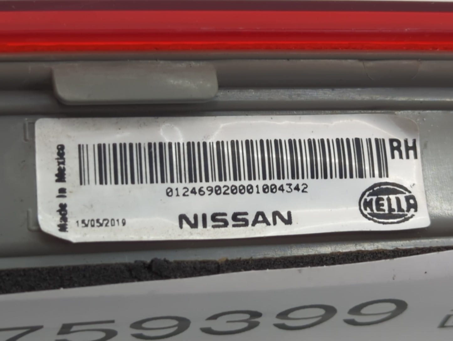 2016-2019 Nissan Sentra Tail Light Assembly Passenger Right OEM Fits Fits 2016 2017 2018 2019 OEM Used Auto Parts - Oemuseda