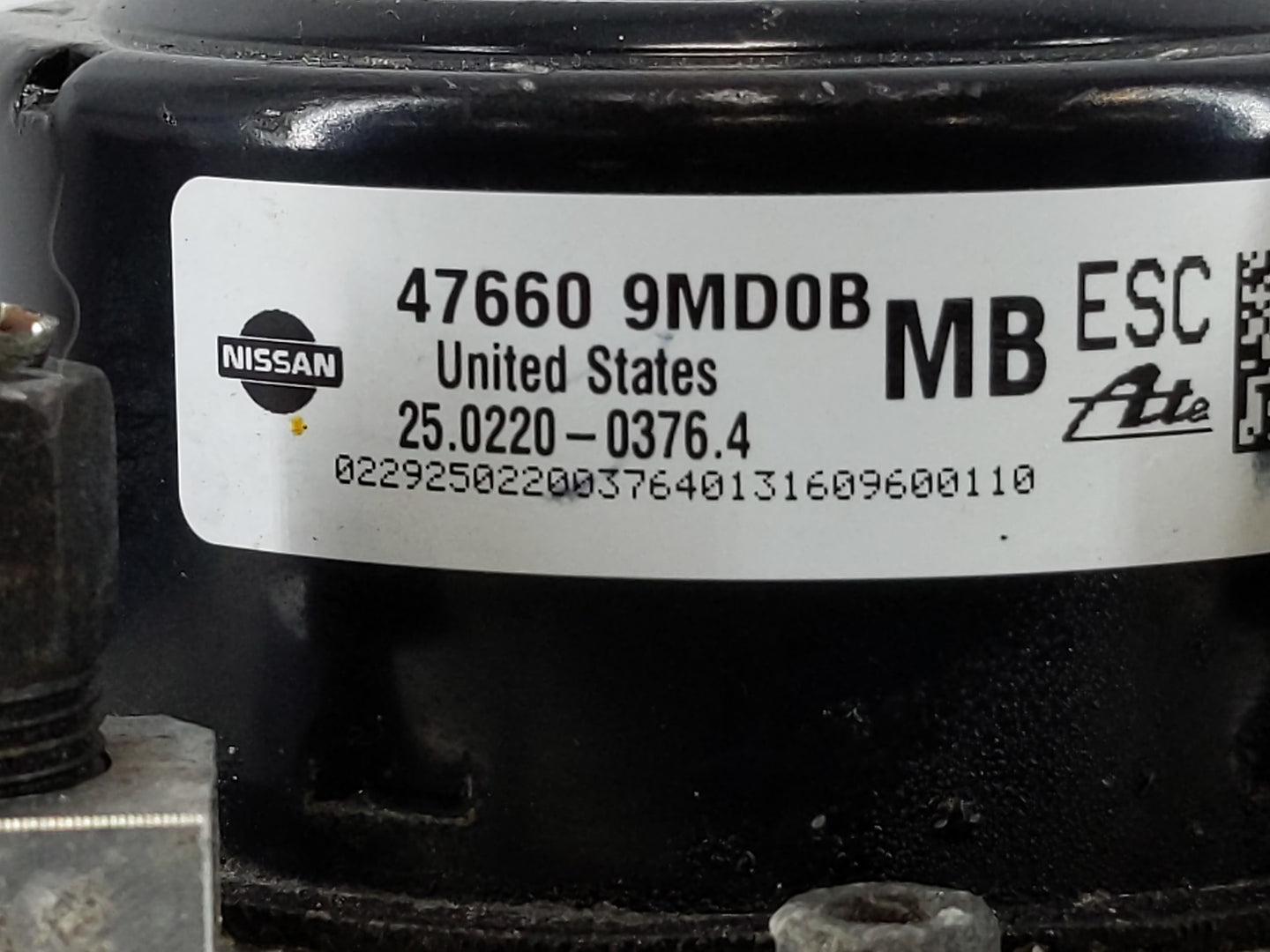 2015-2019 Nissan Versa ABS Pump Control Module Replacement P/N:47660 9MD0B Fits Fits 2015 2016 2017 2018 2019 OEM Used Auto 