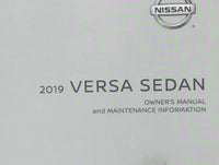 2019 Nissan Versa Owners Manual Book Guide P/N:OM19EM 0N17U0 OEM Used Auto Parts - Oemusedautoparts1.com