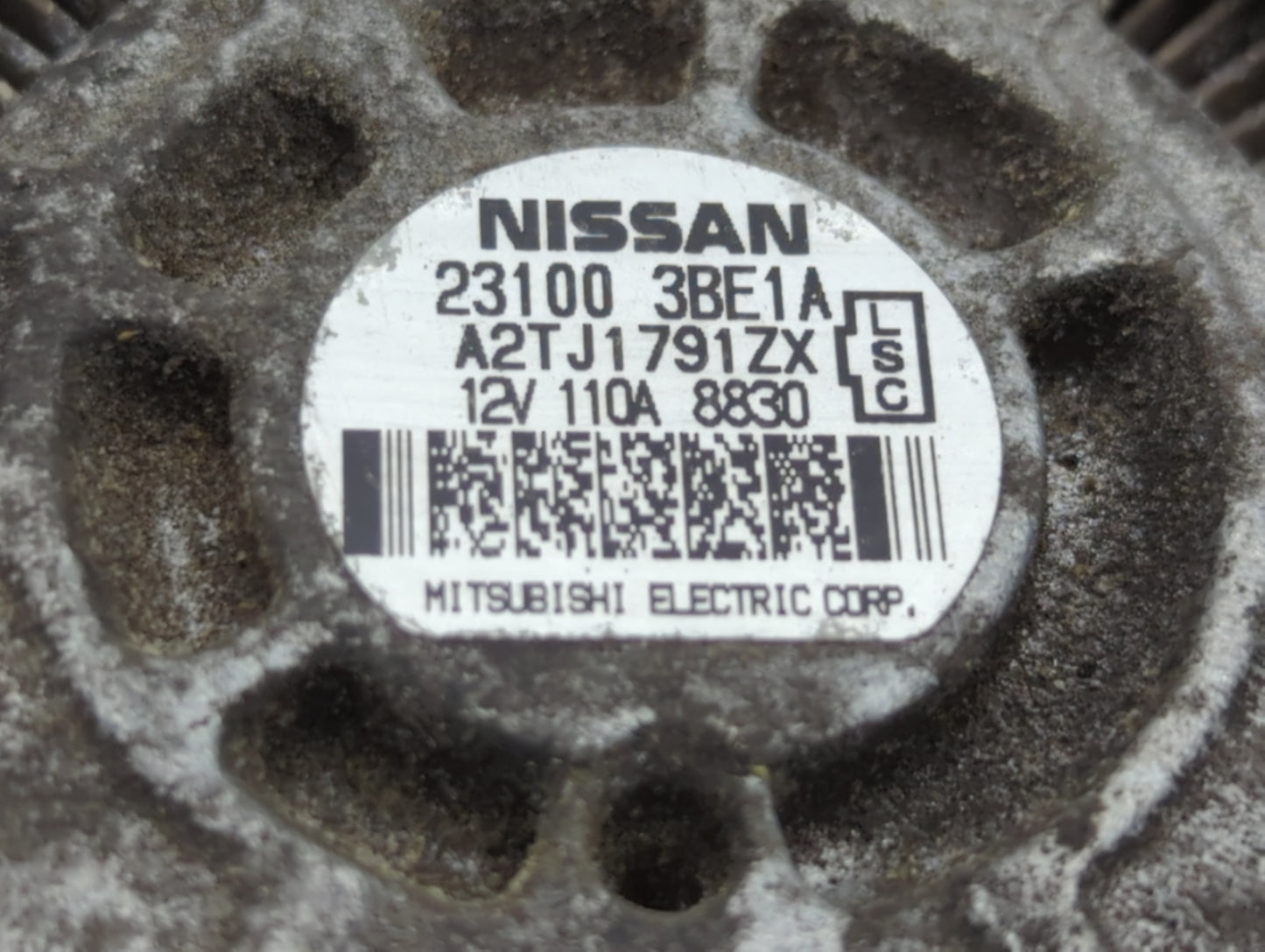 2012-2019 Nissan Versa Alternator Replacement Generator Charging Assembly Engine OEM P/N:23100 3BE1A Fits OEM Used Auto Part