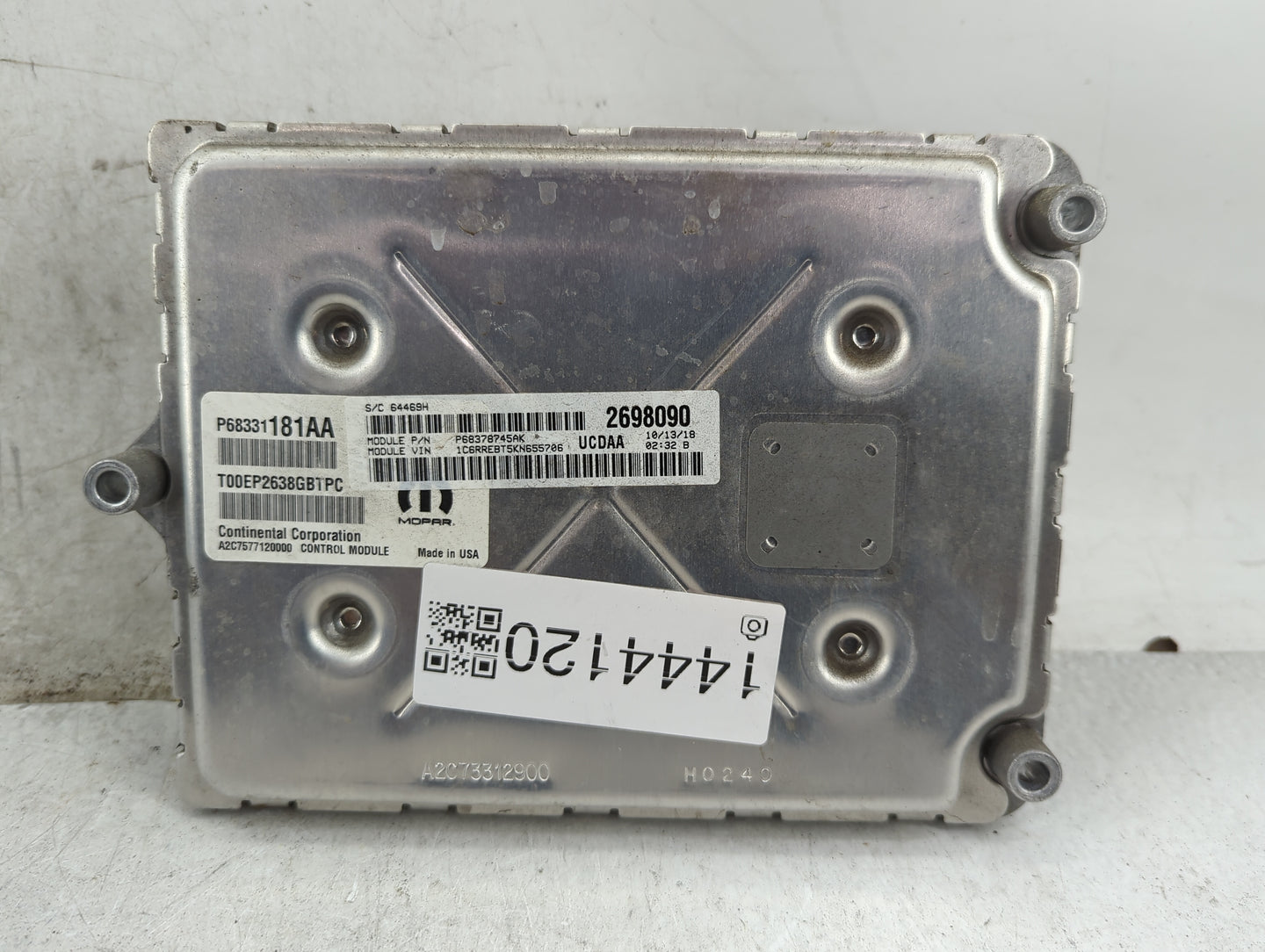 2019 Ram 1500 PCM Engine Control Computer ECU ECM PCU OEM P/N:P68331181AA P68378745AK, T00EP2638GBTPC, A2C7577120000 Fits OE