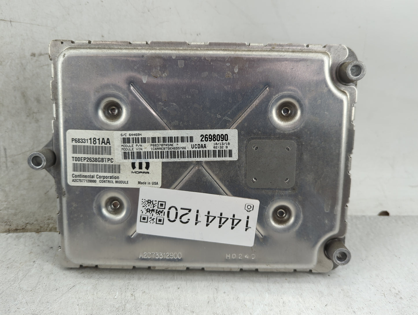 2019 Ram 1500 PCM Engine Control Computer ECU ECM PCU OEM P/N:P68331181AA P68378745AK, T00EP2638GBTPC, A2C7577120000 Fits OE